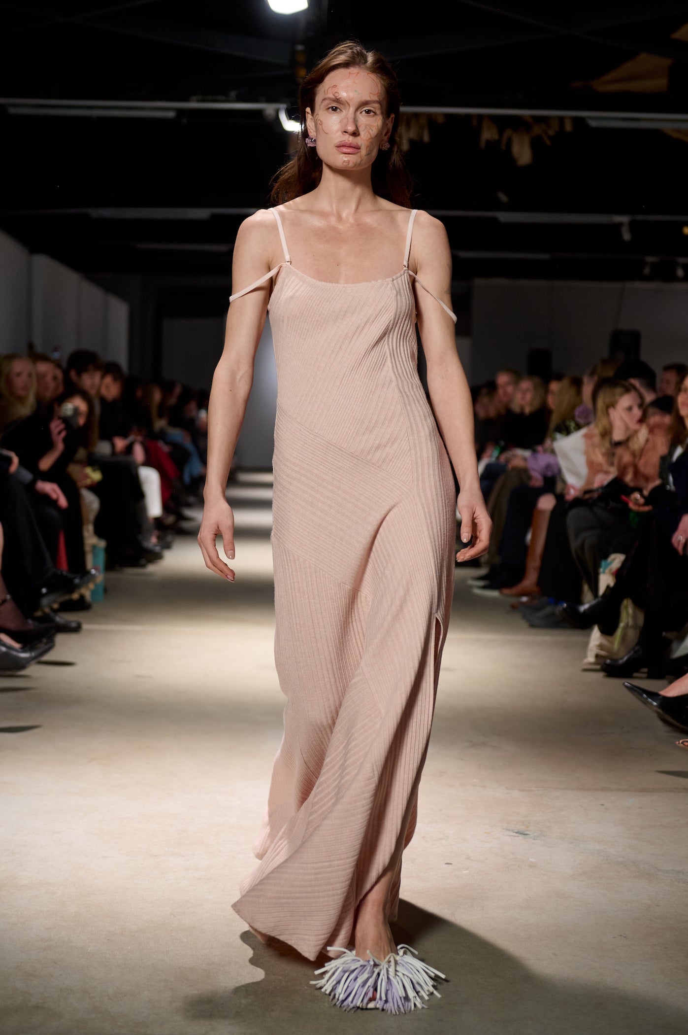 Pink knit dress