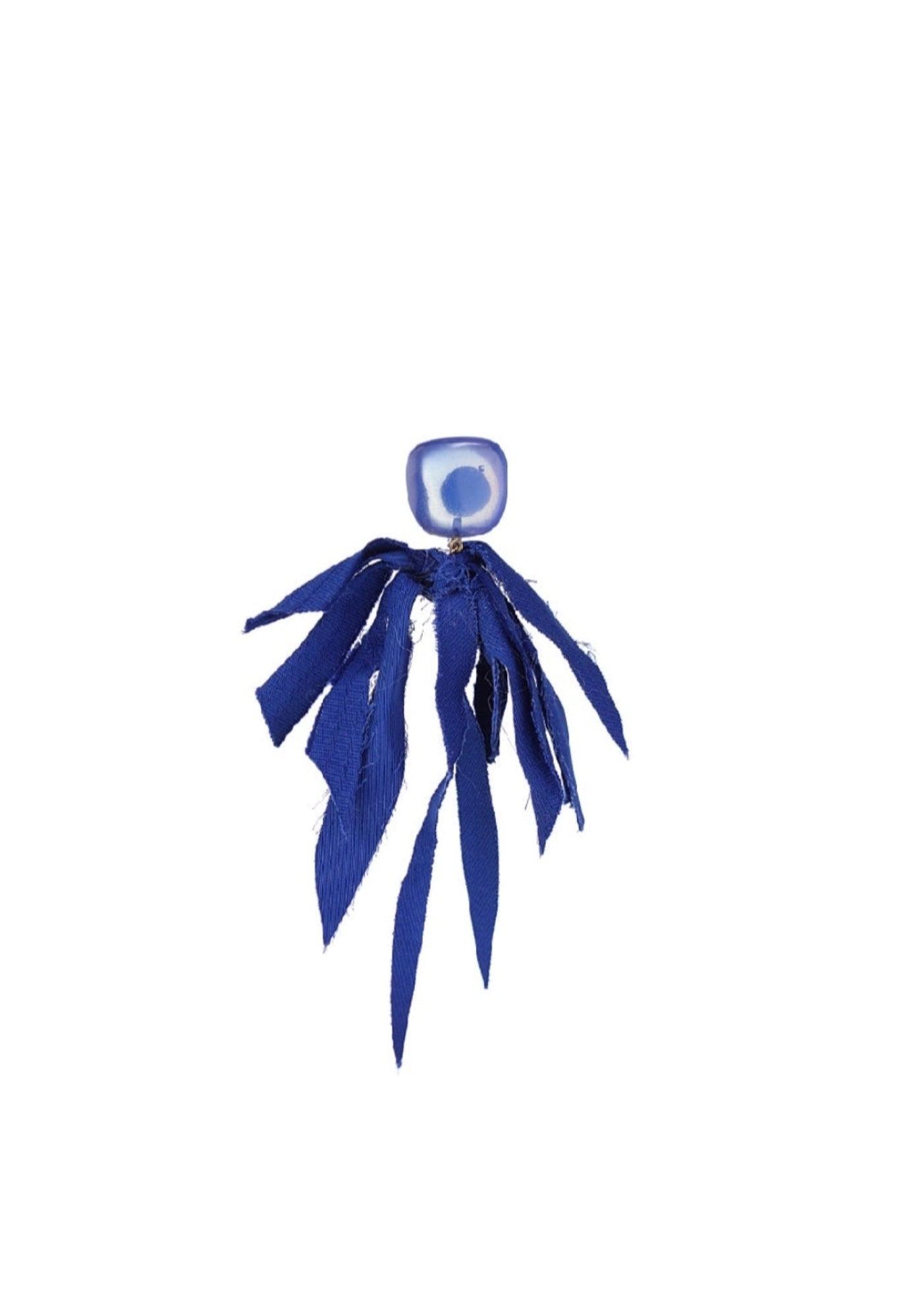 Моносережка блакитна з камінням агат