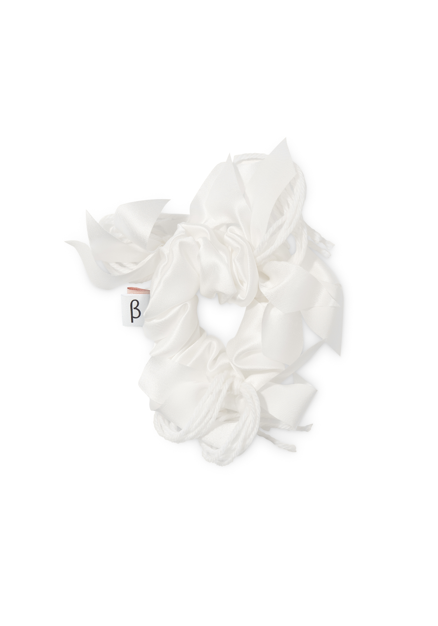 Біла шовкова резинка BOBKOVA x Mon Mou