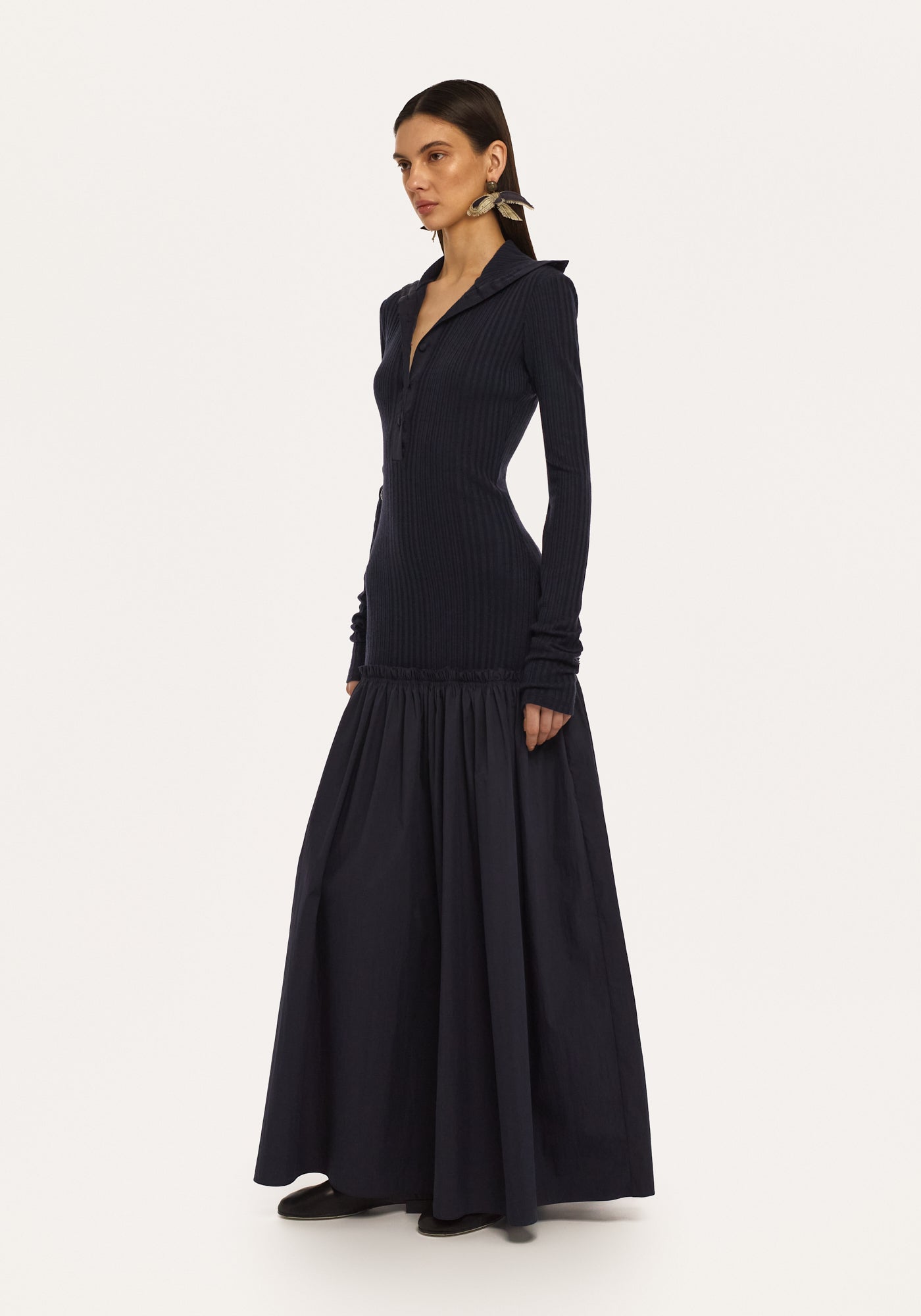 Темно-синя сукня туту на ґудзиках