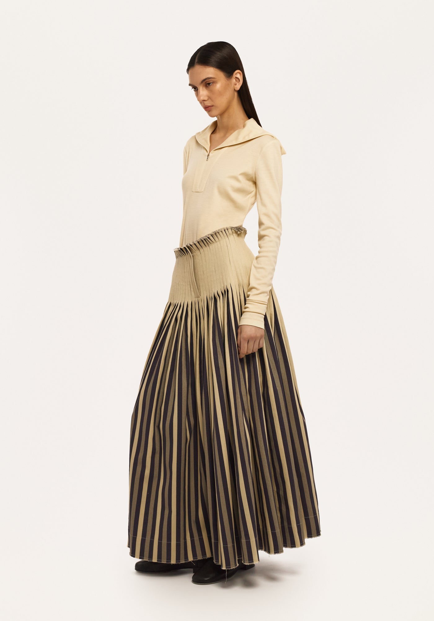 Джемпер ваніль на блискавці