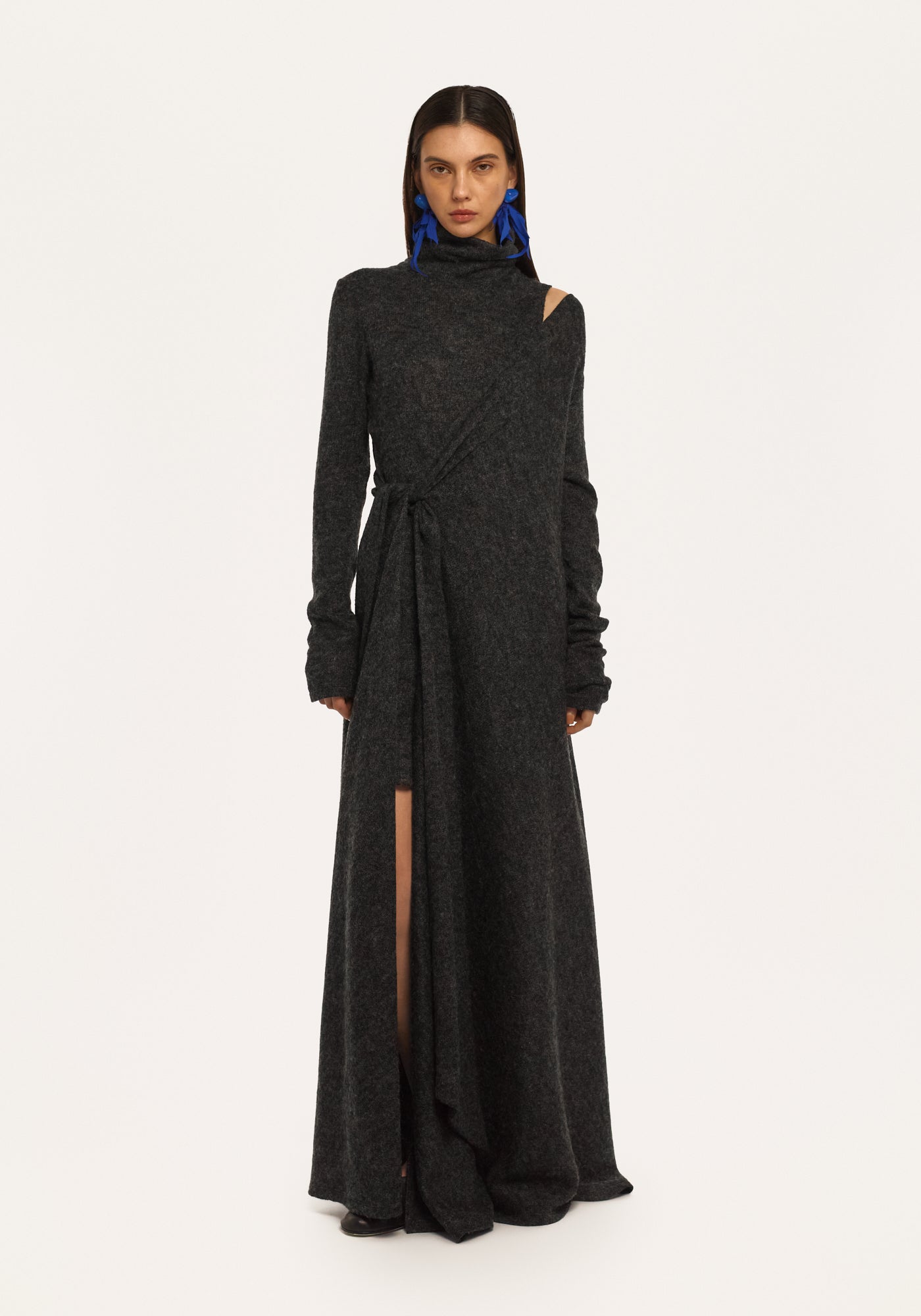 Сукня-сет з темно сірого мохеру