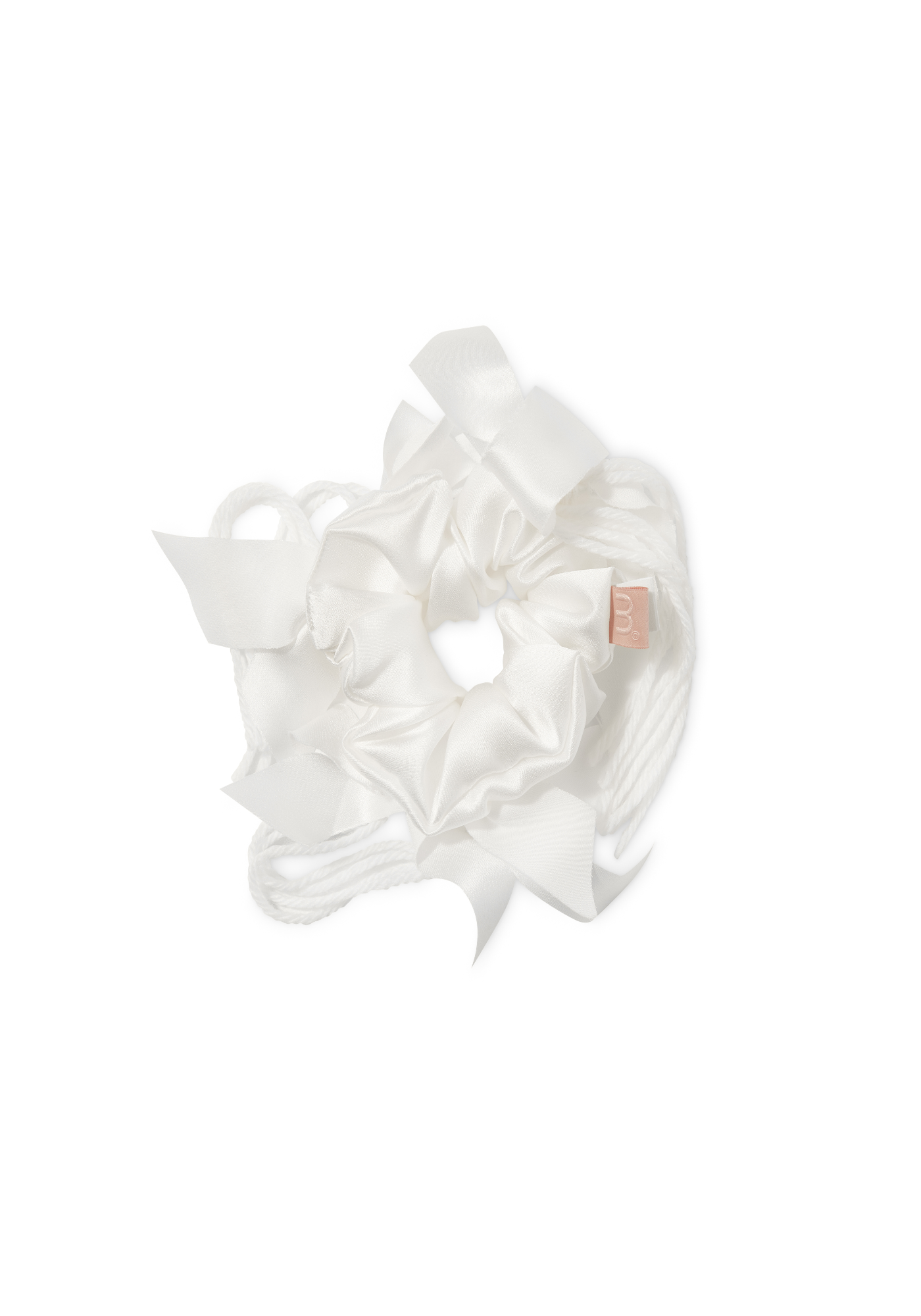 Біла шовкова резинка BOBKOVA x Mon Mou