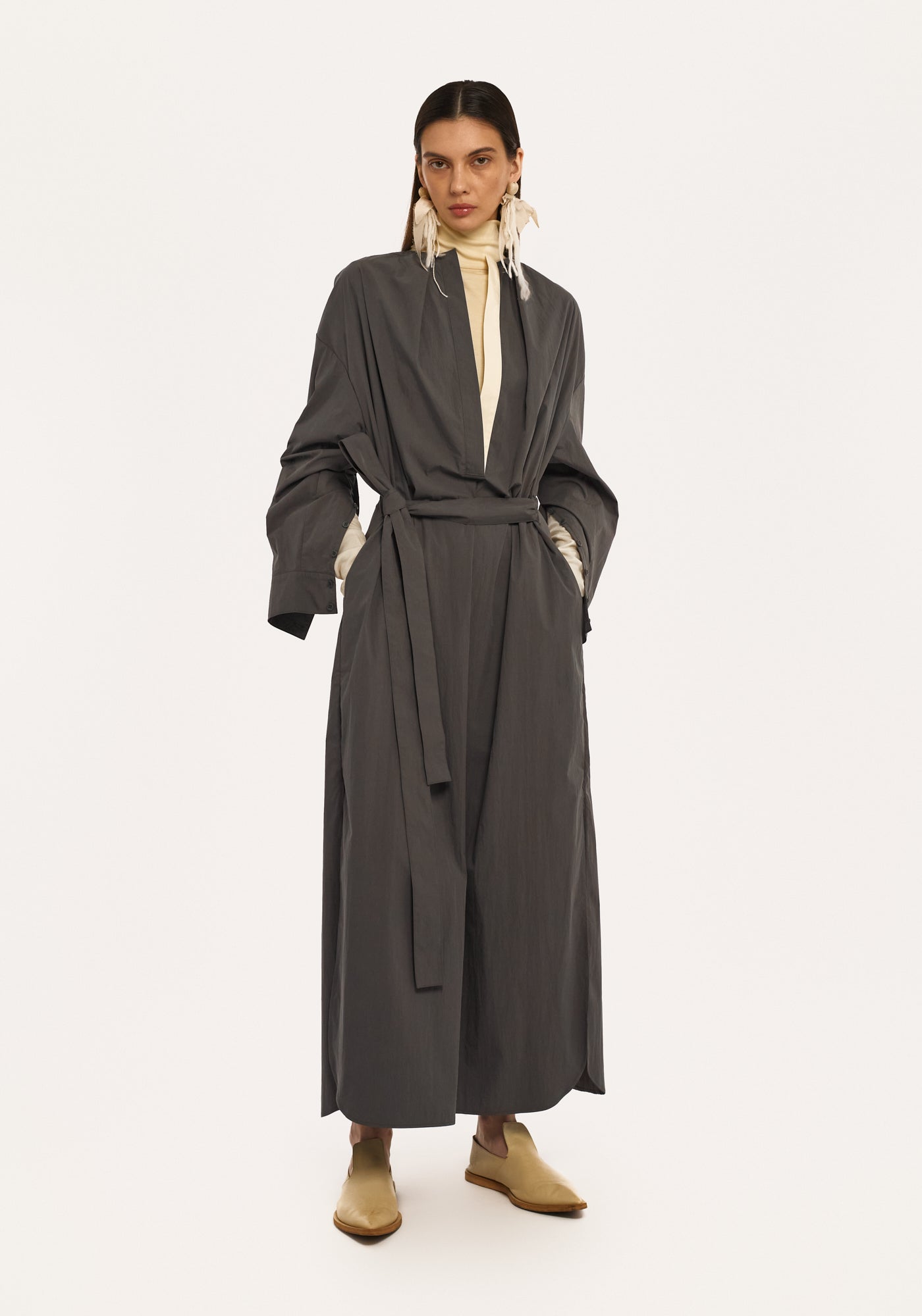 Сіра сукня-сорочка двостороння