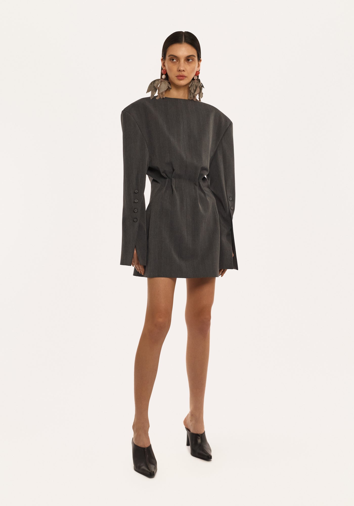 Сукня-жакет двостороння темно сіра