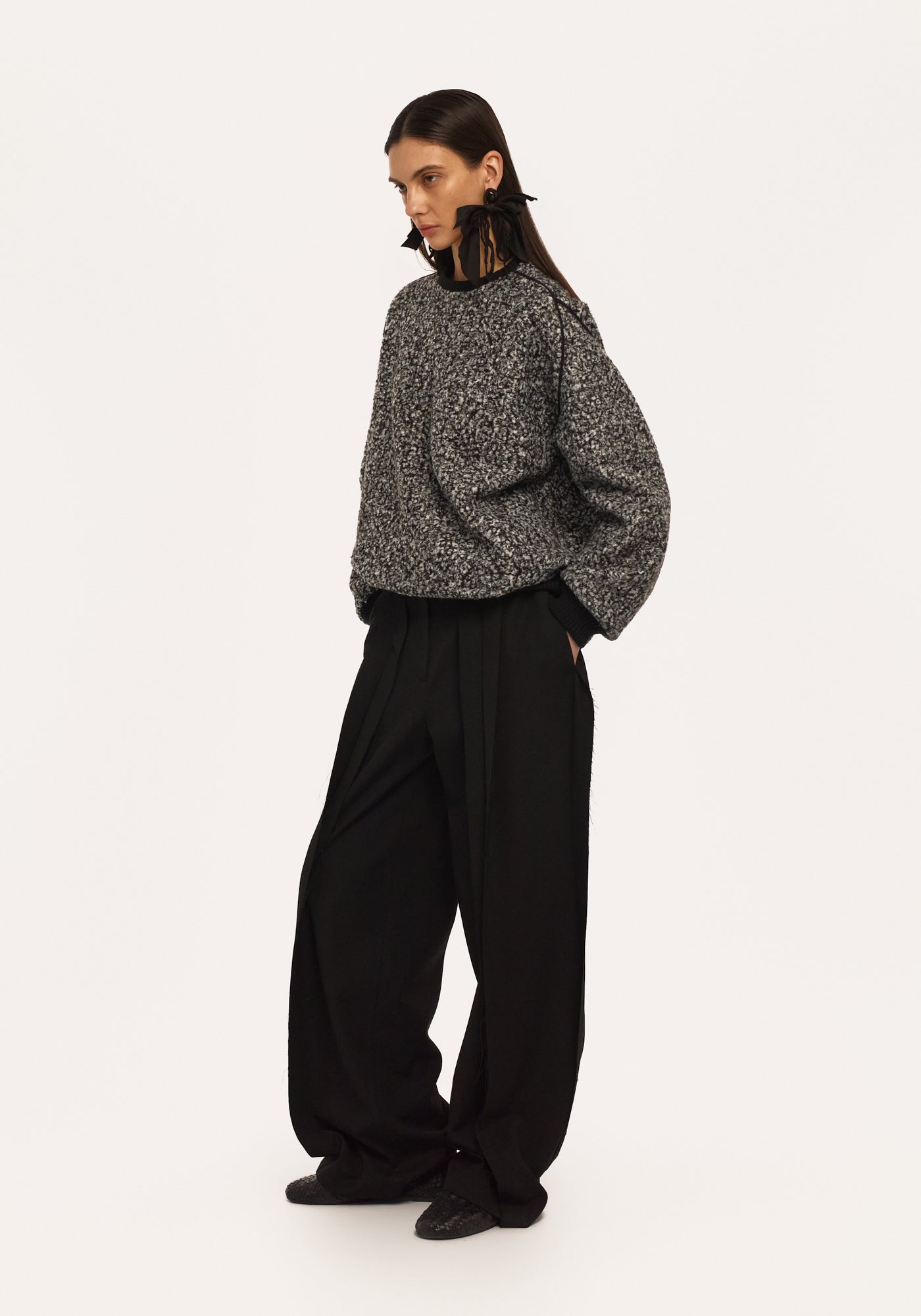 Сережки чорні з камінням агат