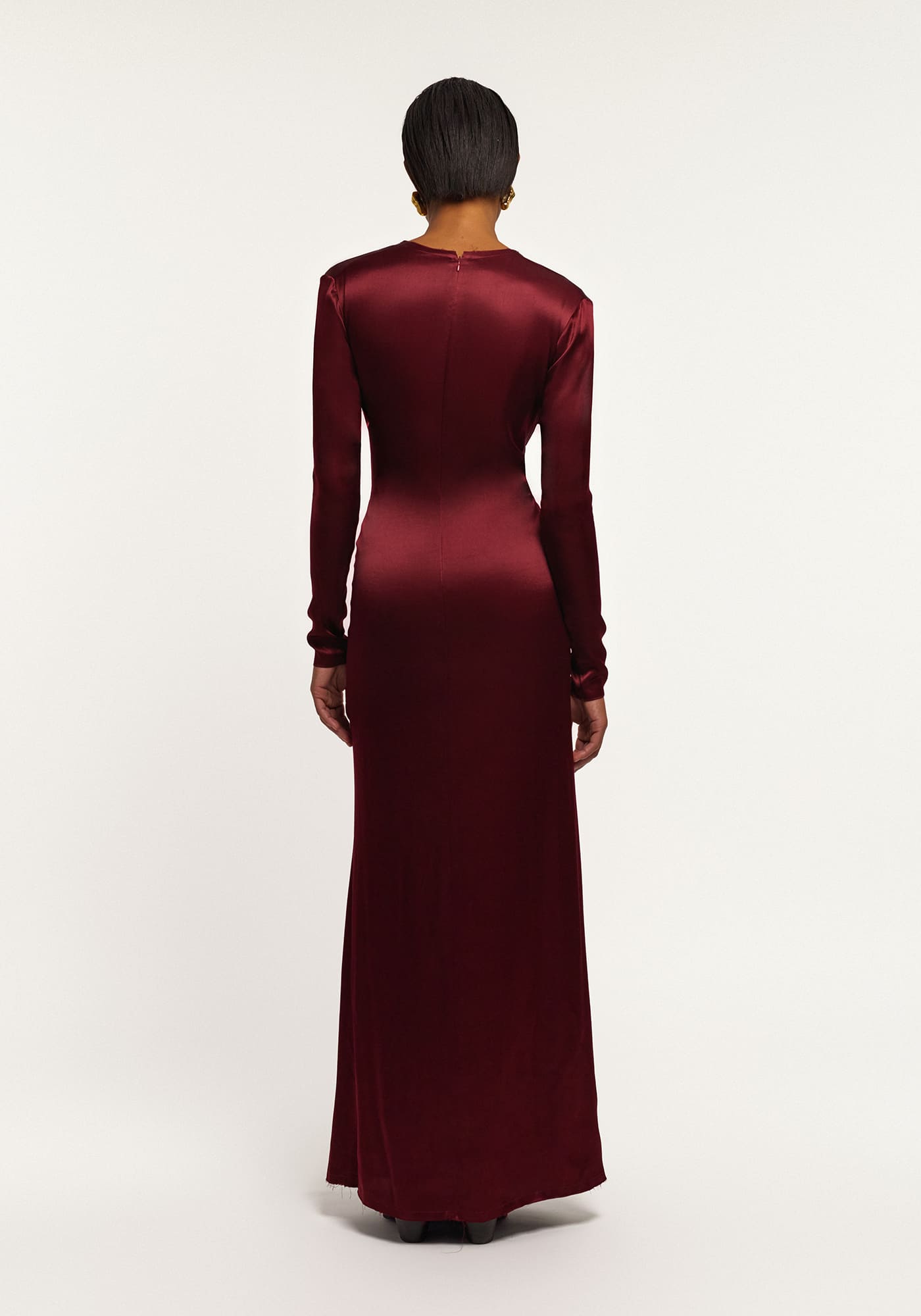 Шовкова максі сукня з вузлом