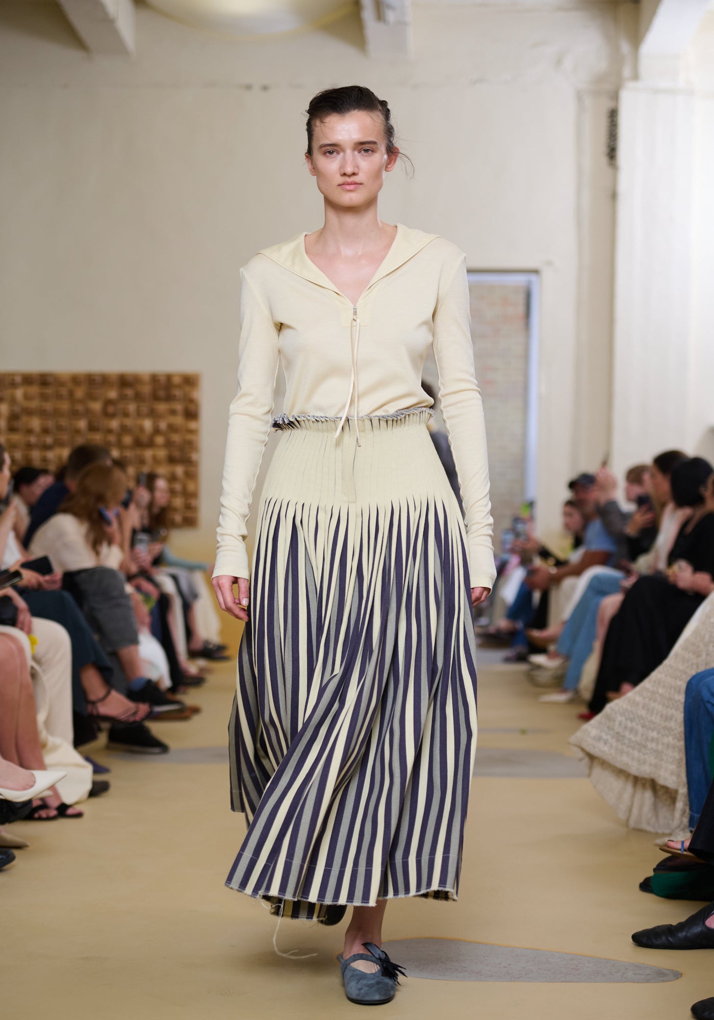 Спідниця джинсова в смужку