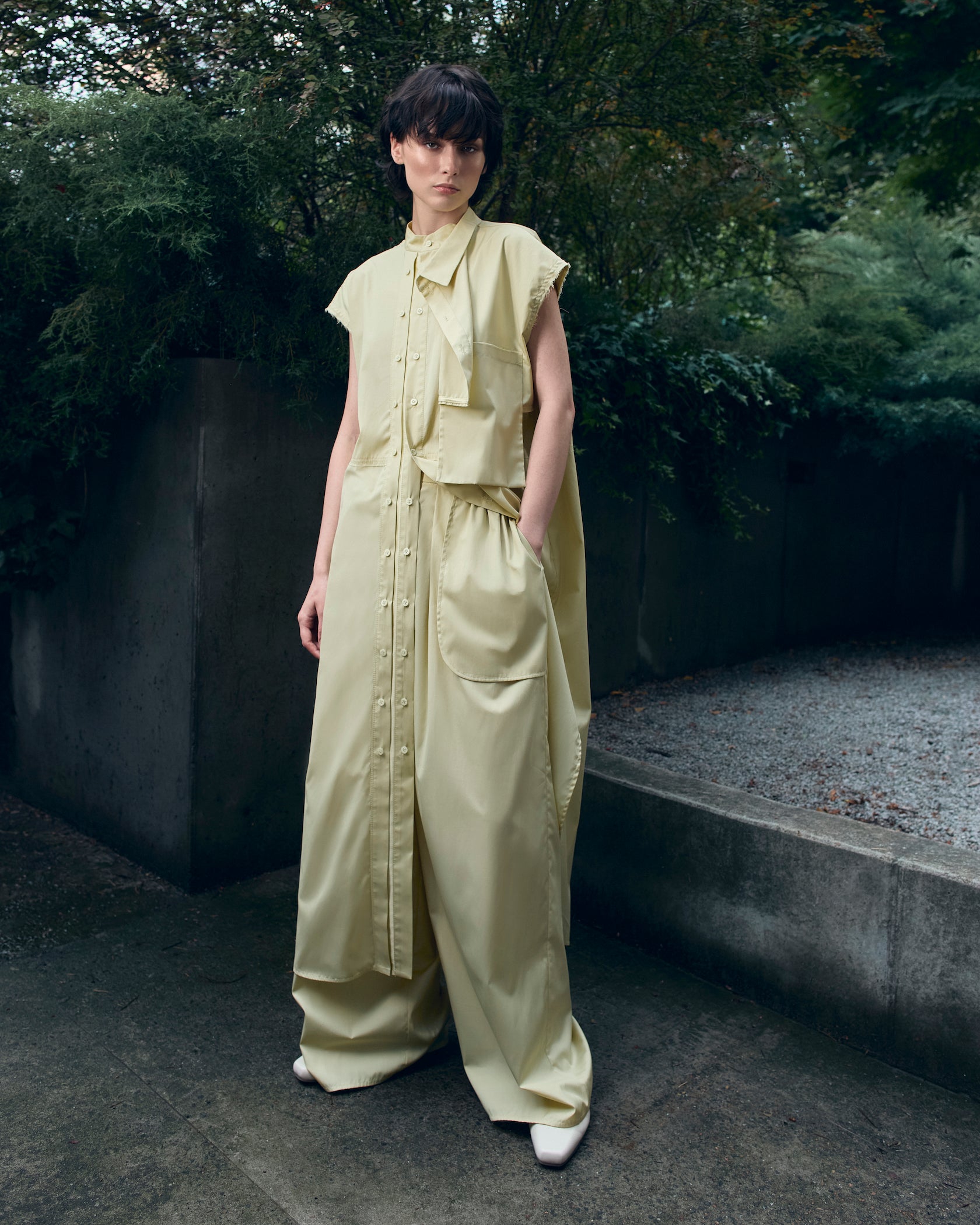 Lemon shirt dress