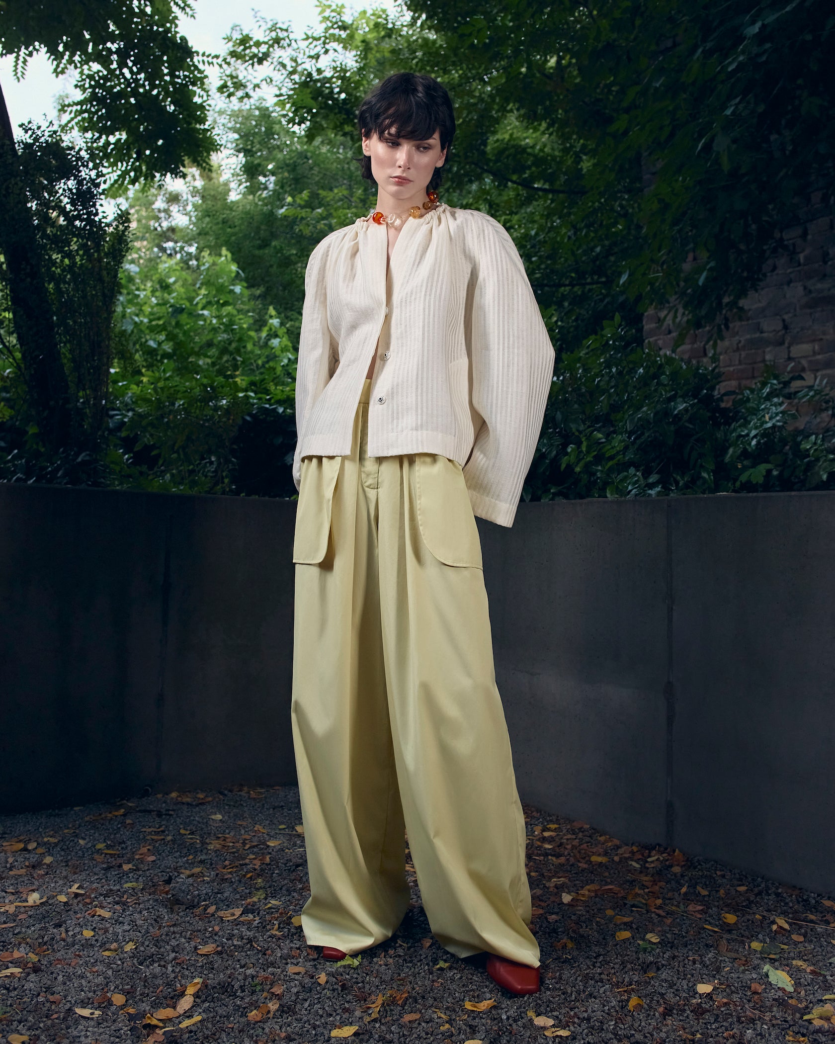 Брюки лимонні