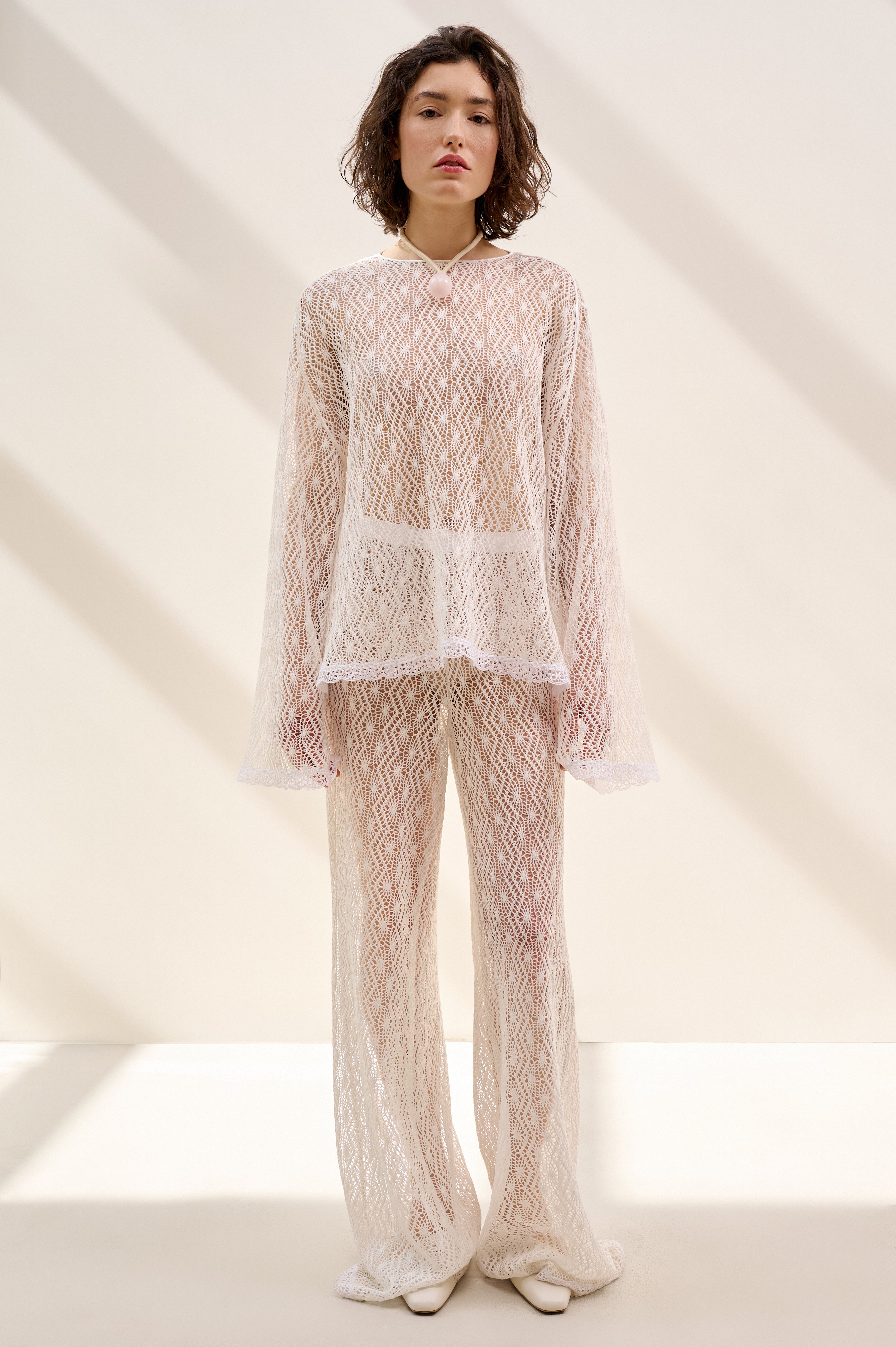 Openwork trousers