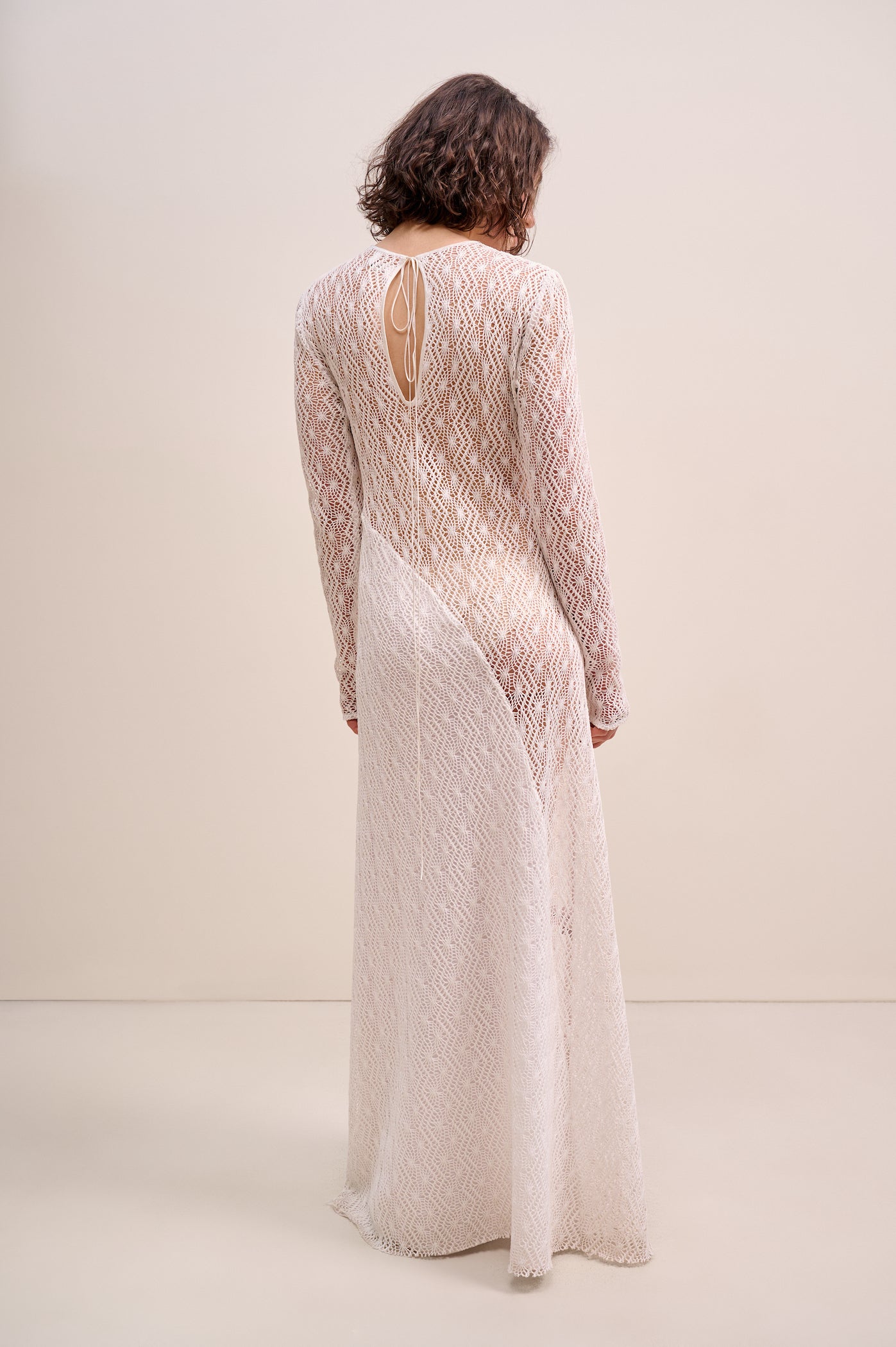 Semi-sheer openwork dress