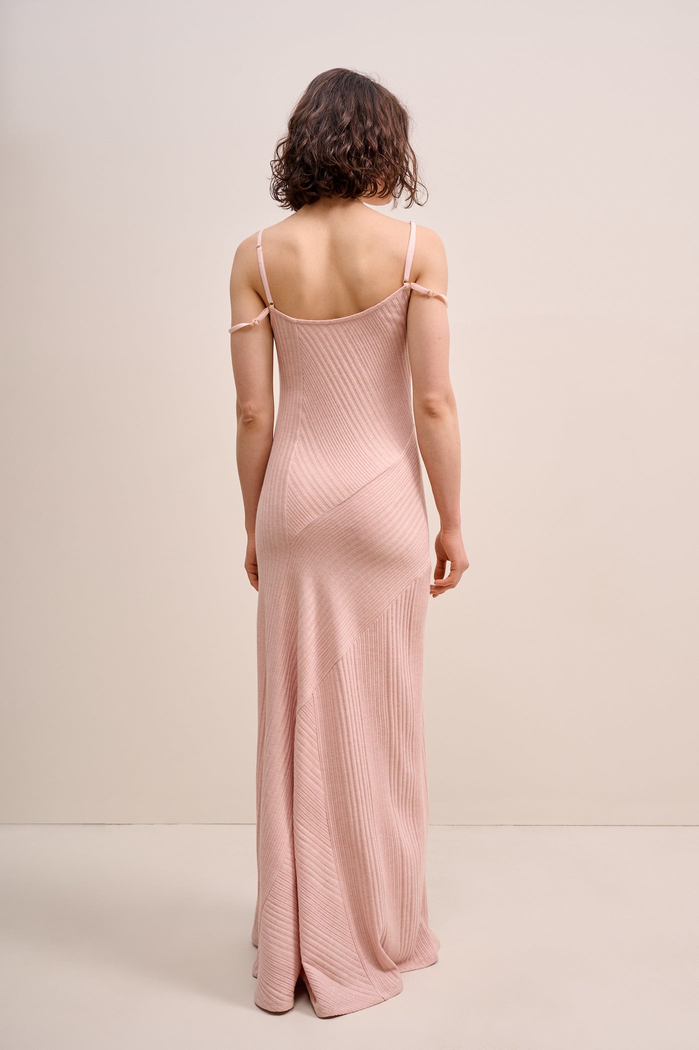 Pink knit dress