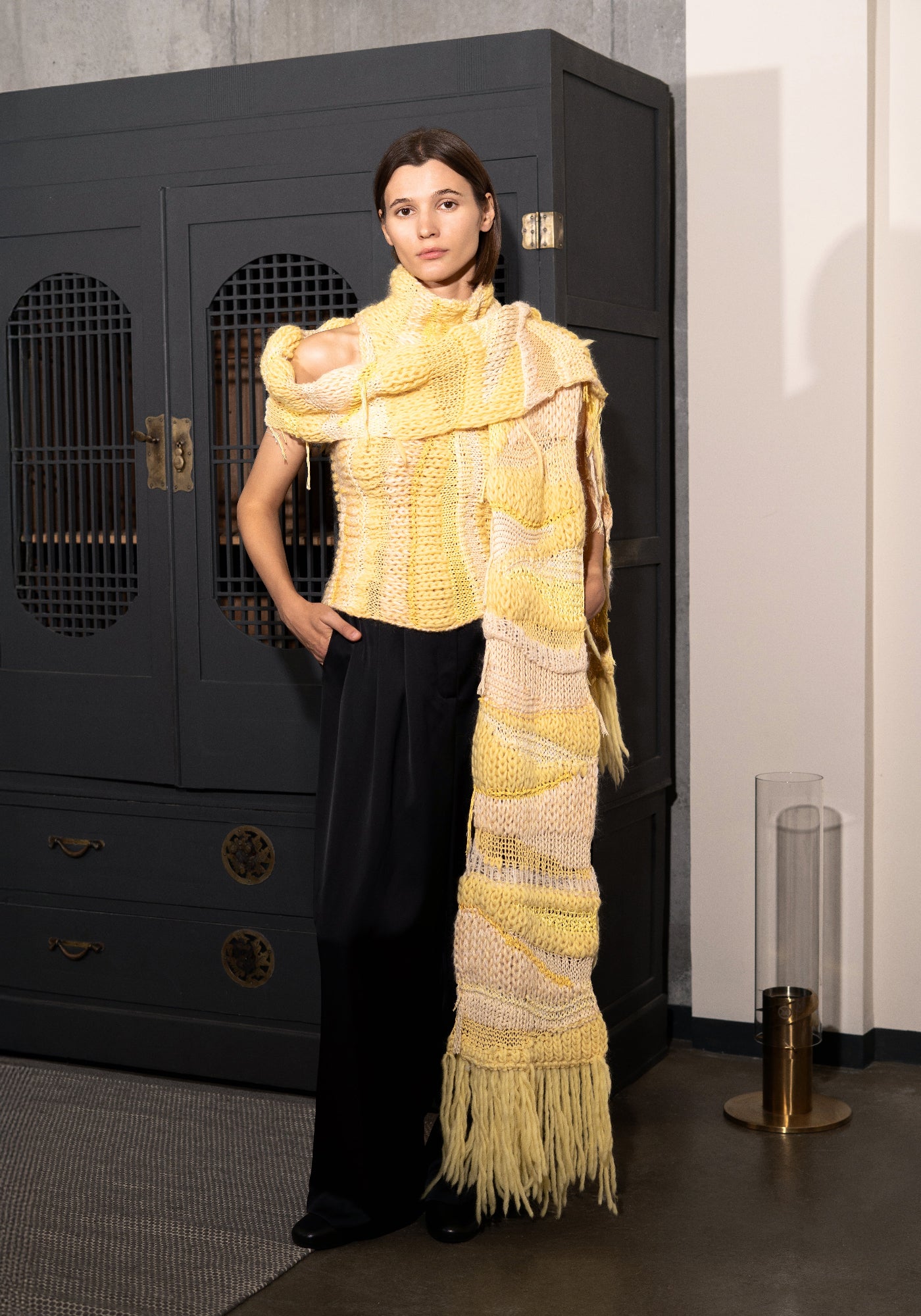 Шовкові чорні брюки