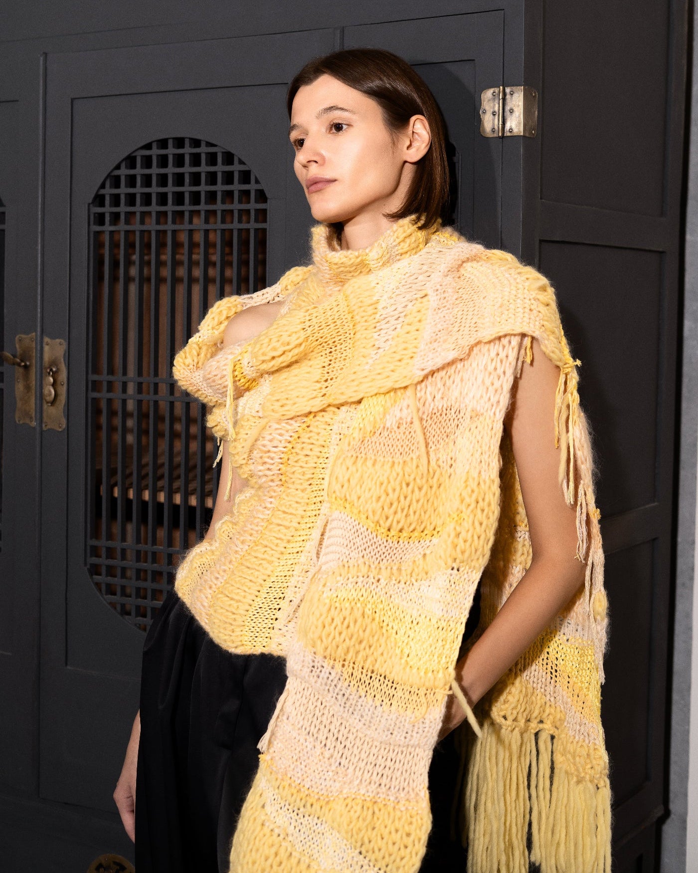 Жилет жовтий ручної роботи