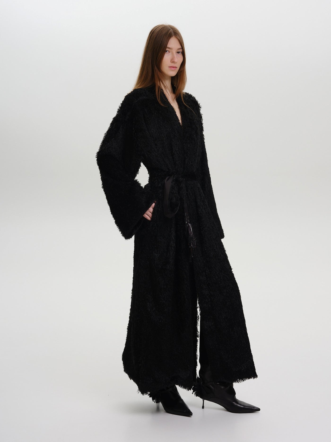 Кімоно чорне шовкове