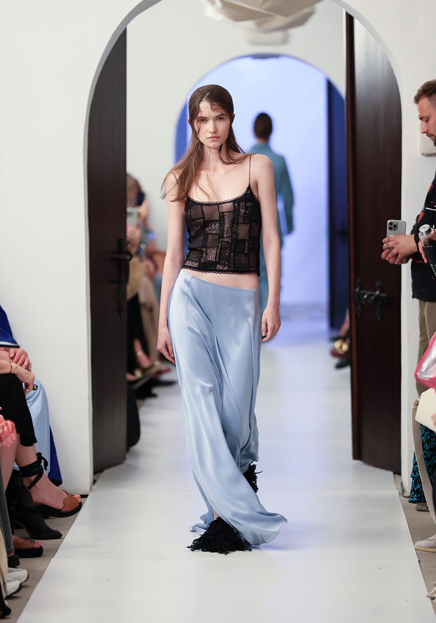 Топ чорний печворк