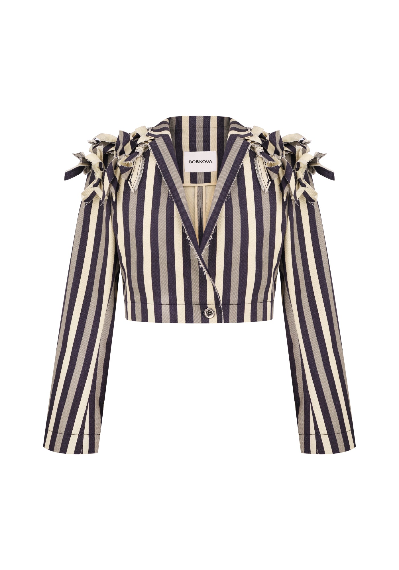 Кроп жакет в смужку