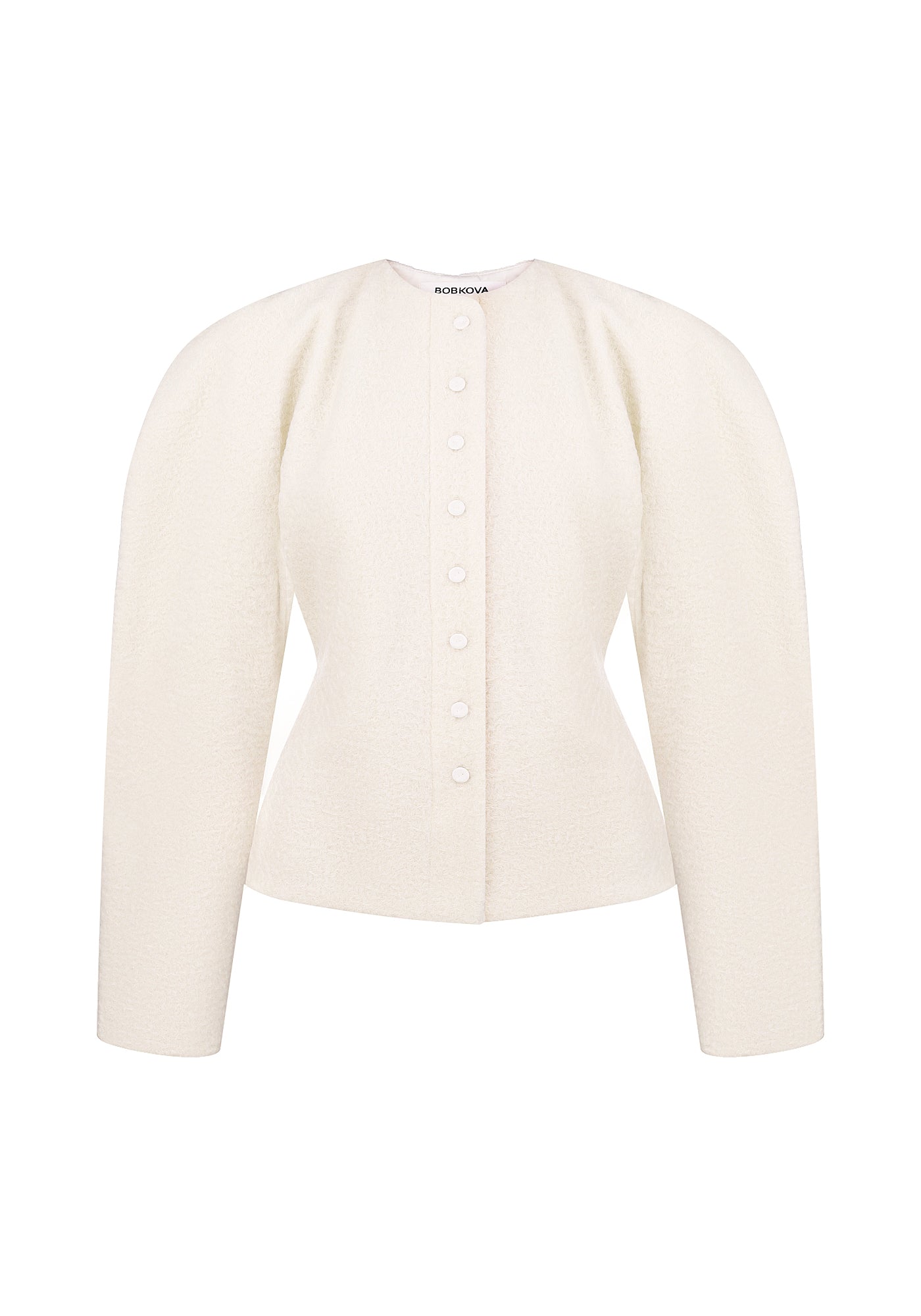 Білий трикотажний жакет