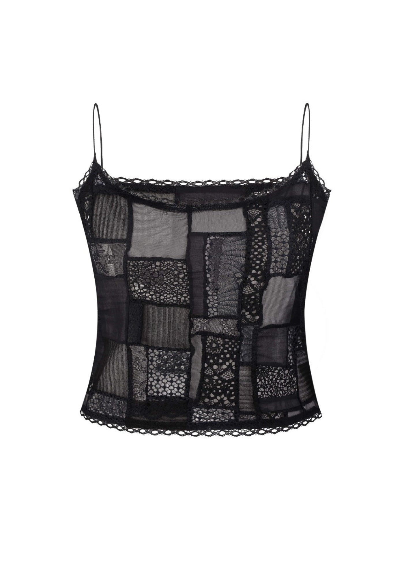 Топ чорний печворк