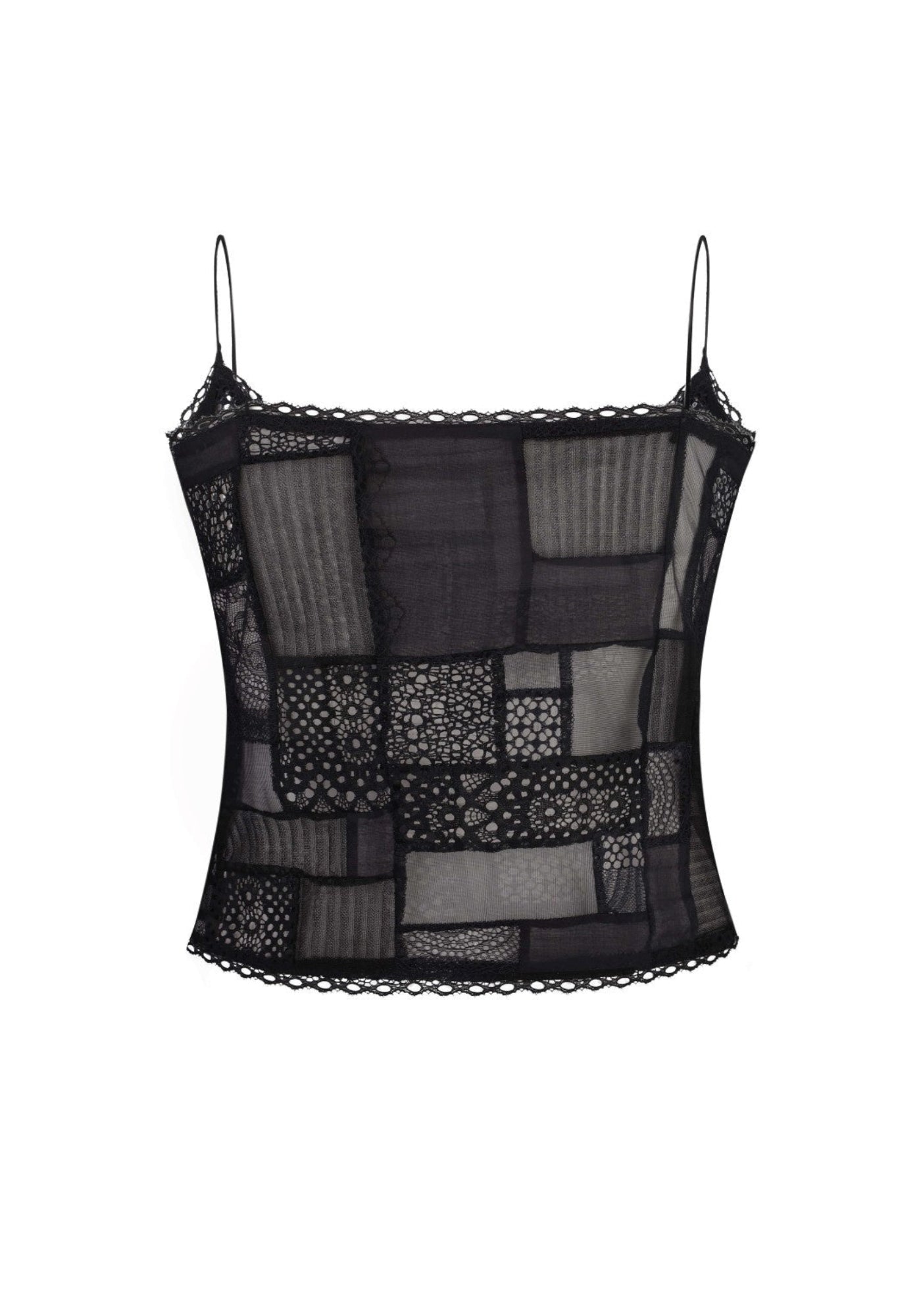 Топ чорний печворк