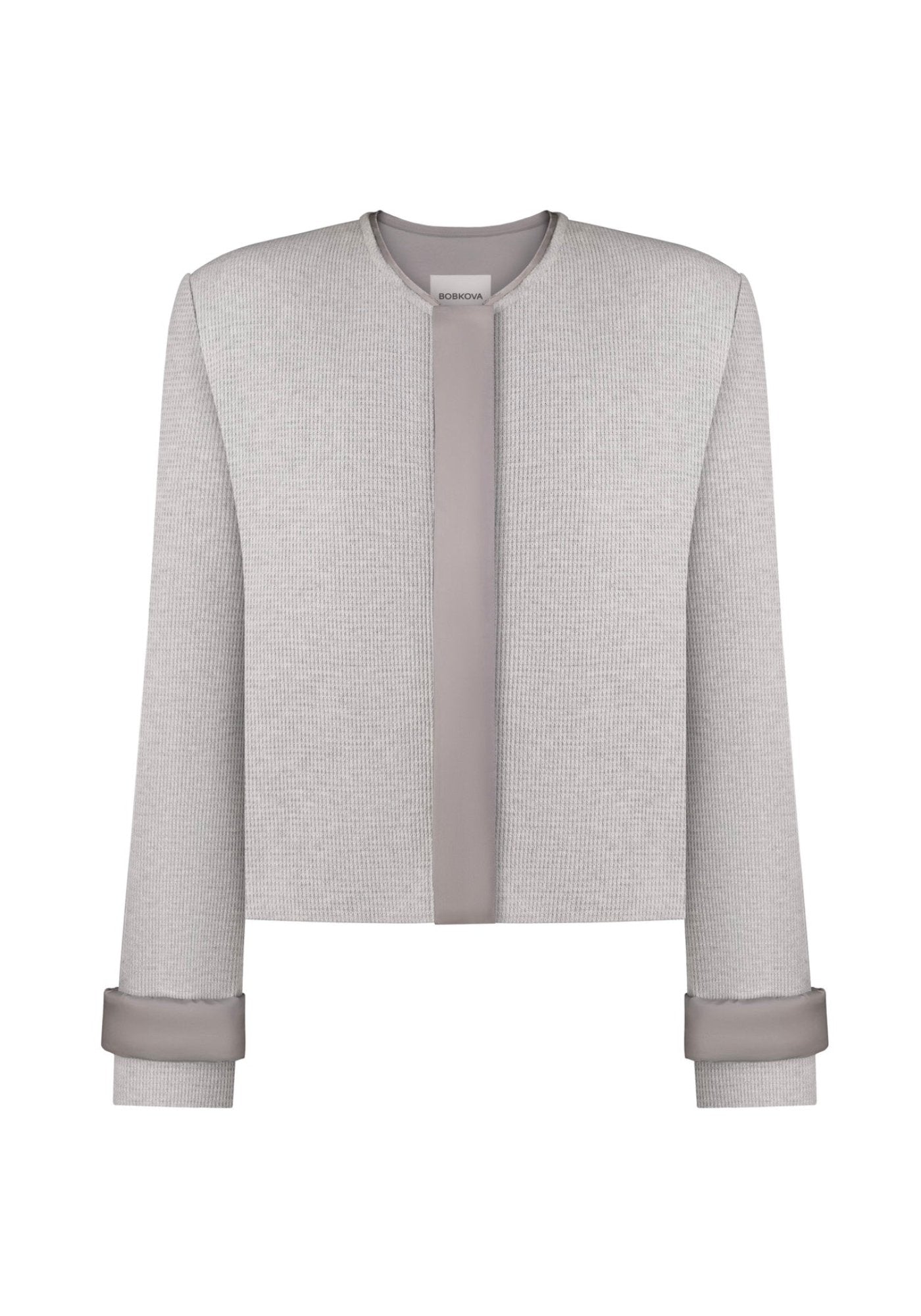 Сірий трикотажний жакет