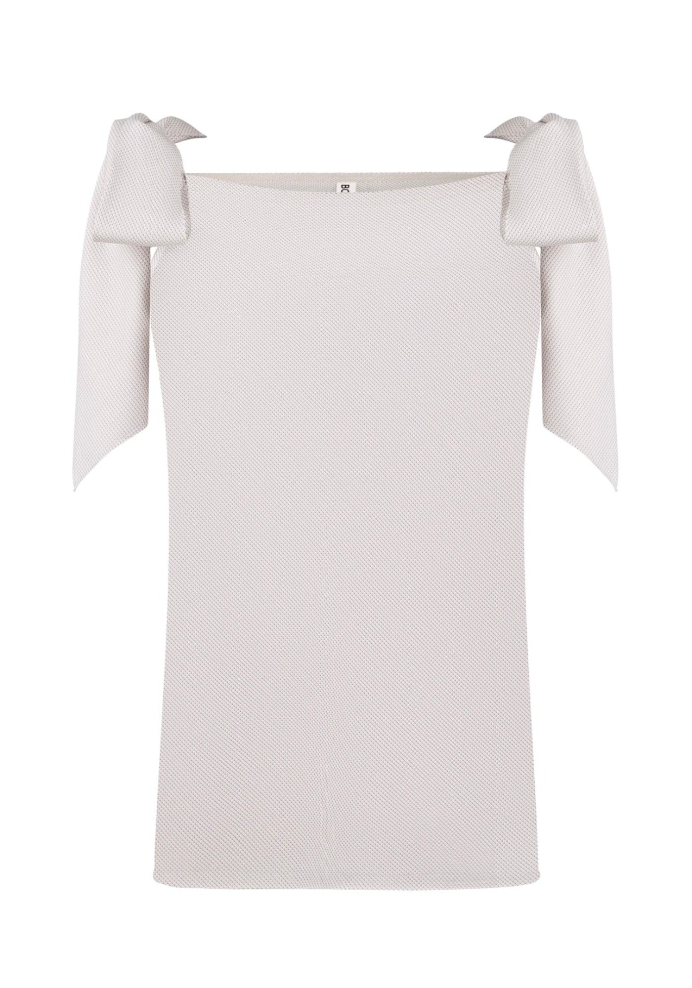 Light-green silk top with bows