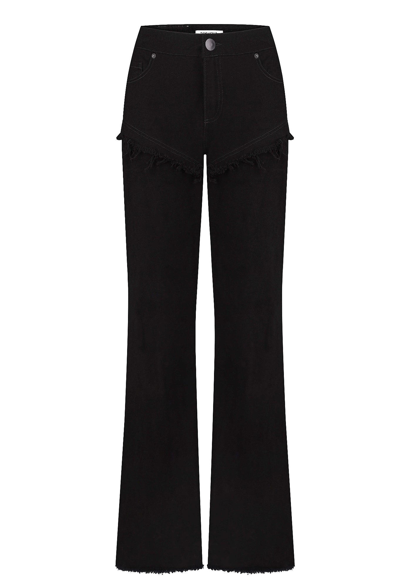 Джинси чорні з імітацією білизни