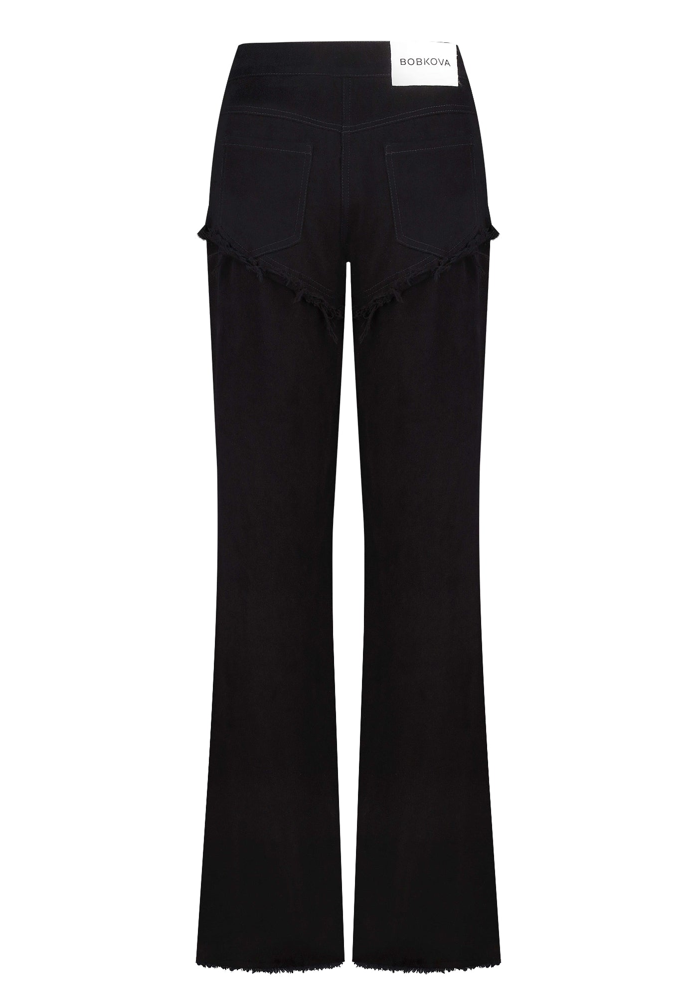 Джинси чорні з імітацією білизни