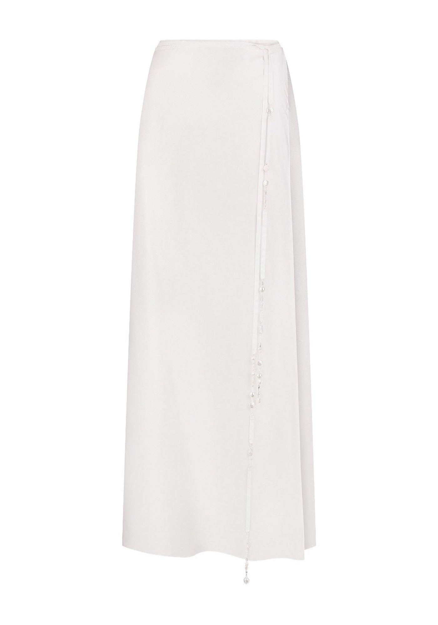 Спідниця з білого шовку
