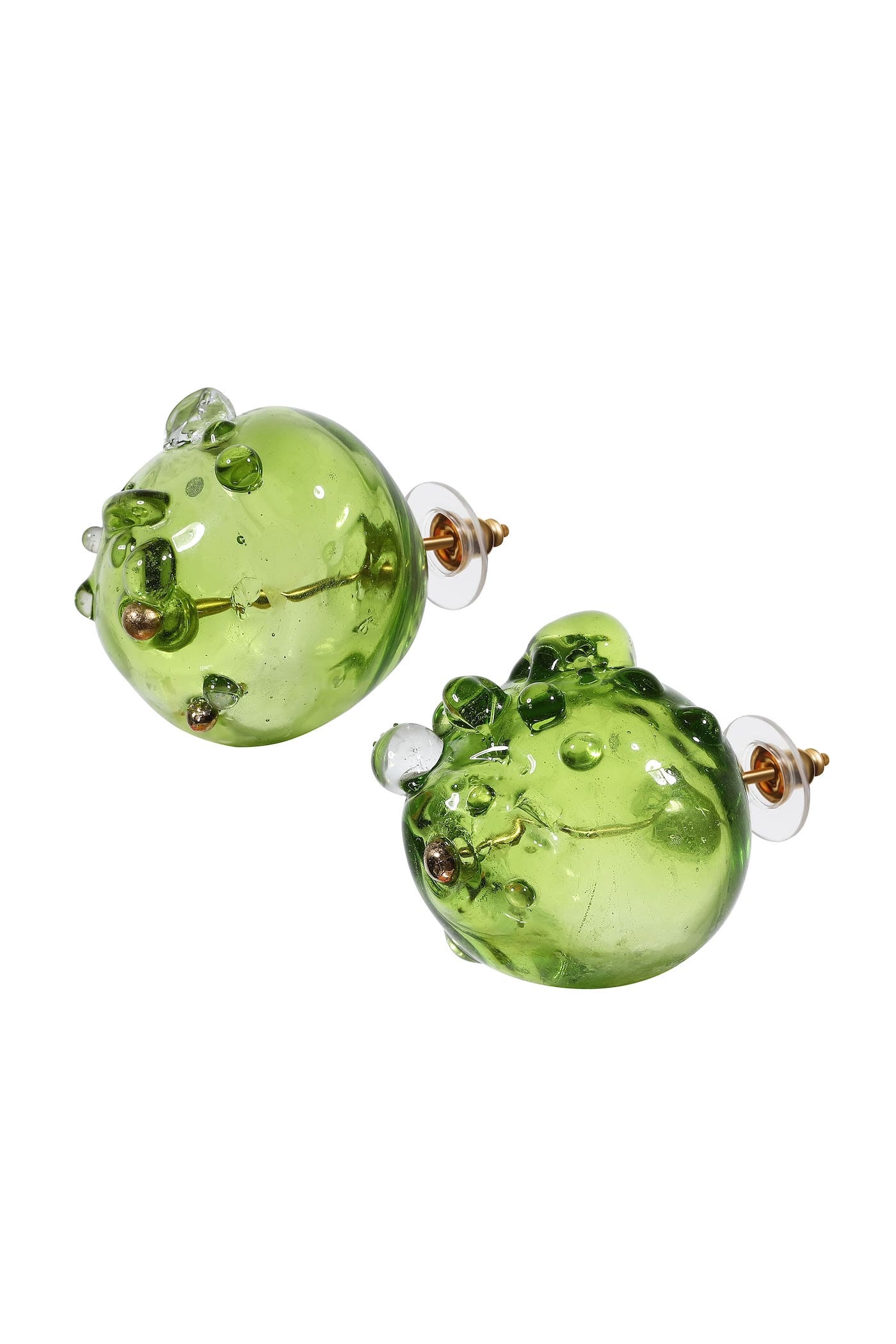 Large glass earrings