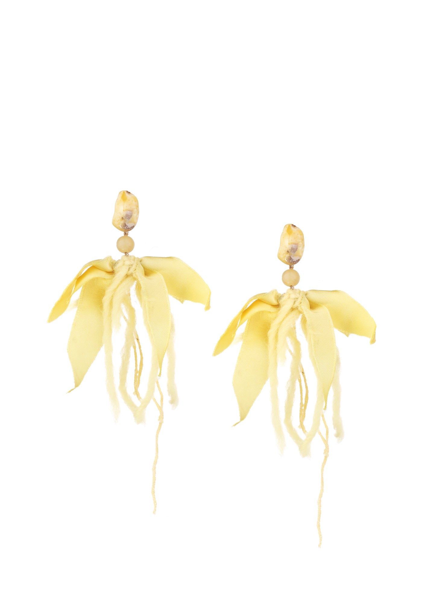 Сережки жовті з онікс і цитрін