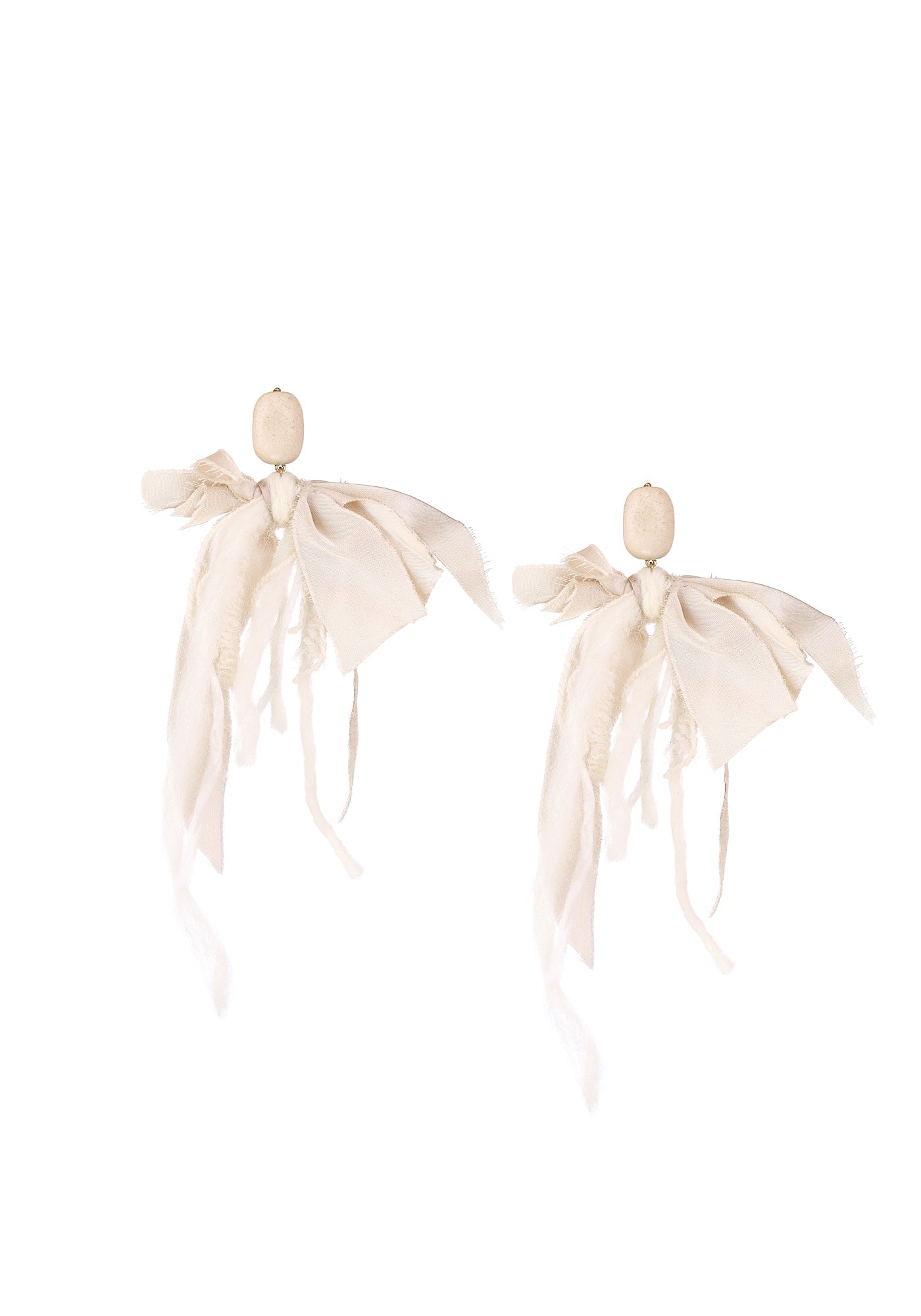 Сережки бежеві  з камінням яшма