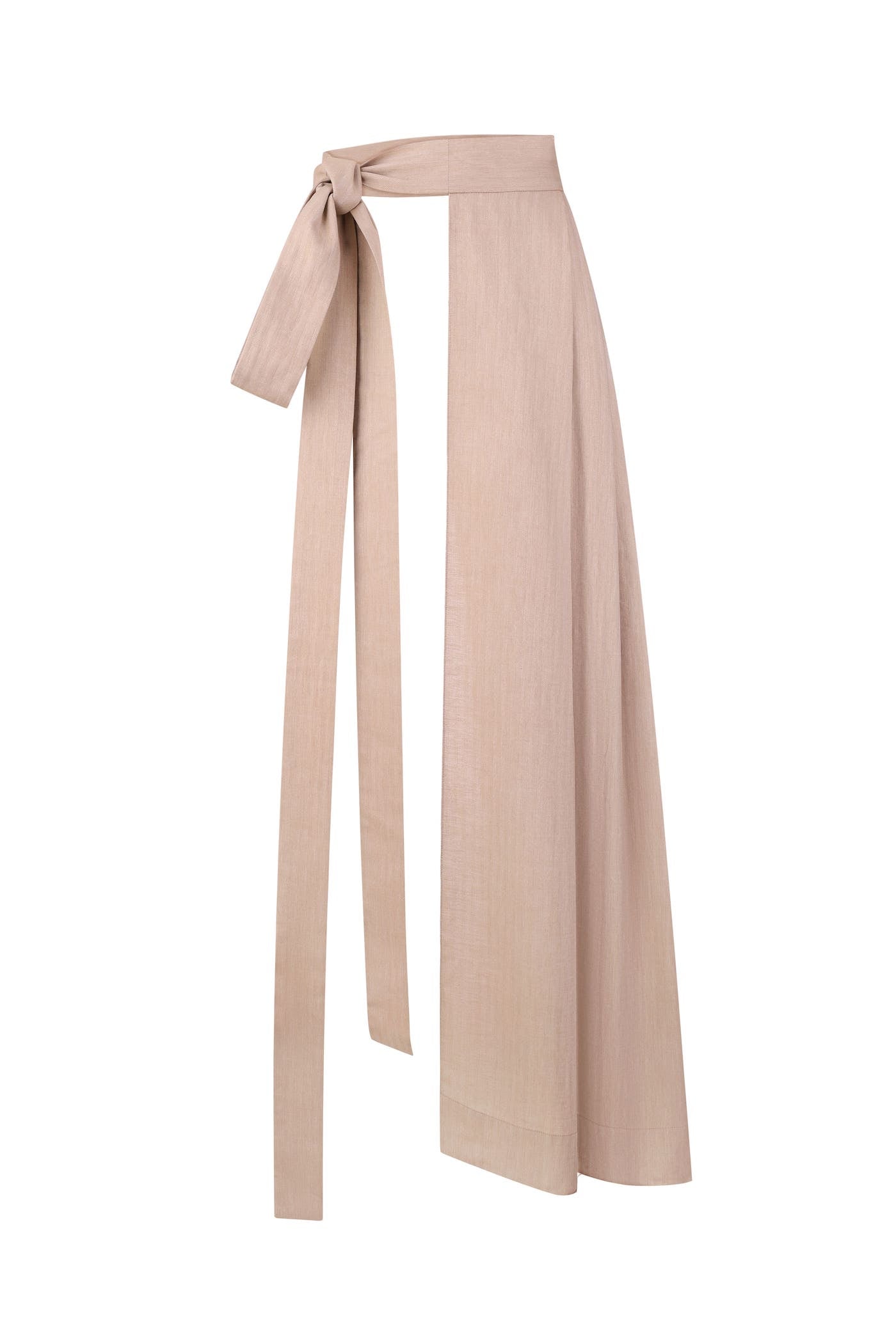 Брюки-спідниця бежеві з фартухом