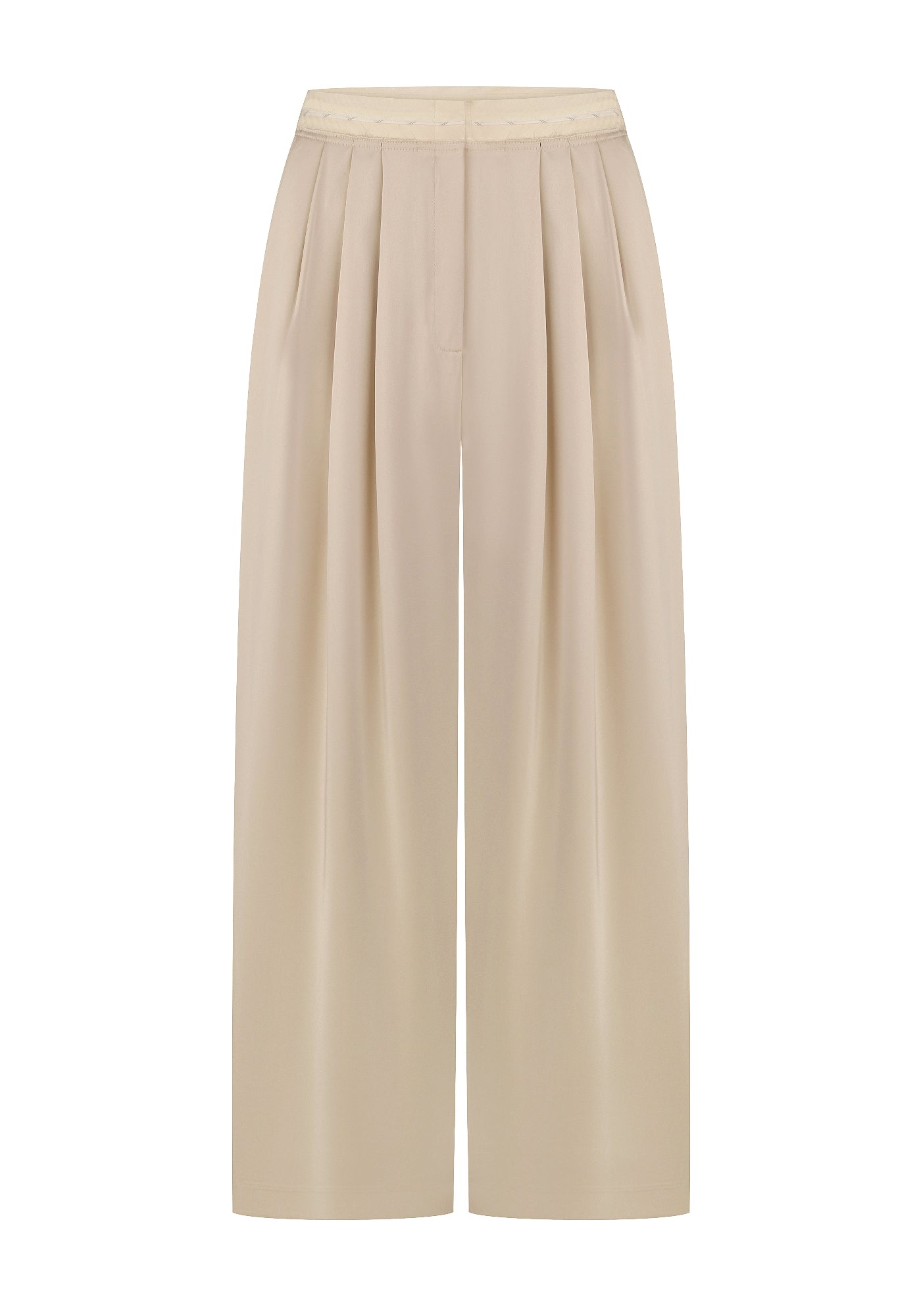 Шовкові бежеві брюки