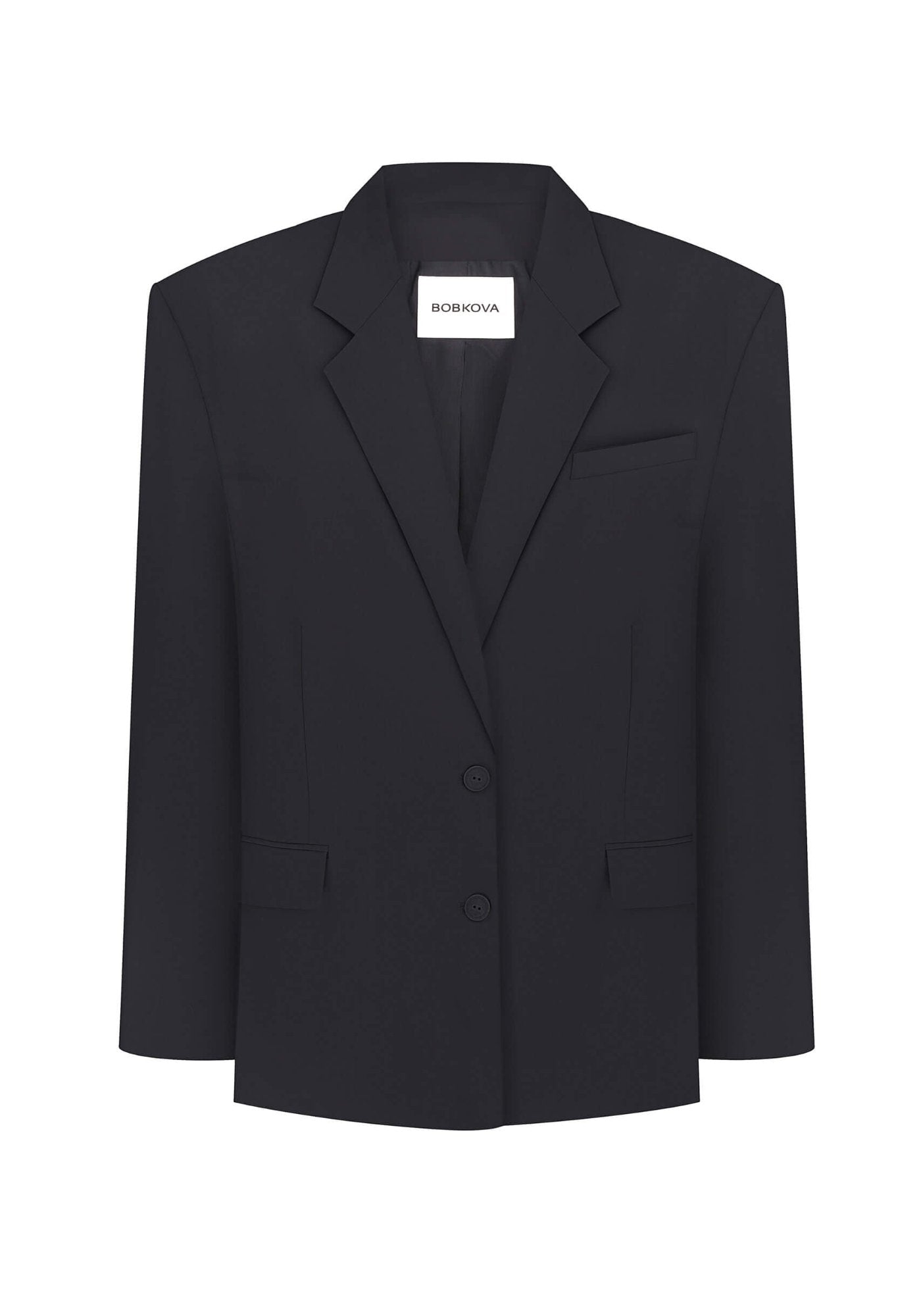 Чорний оверсайз жакет