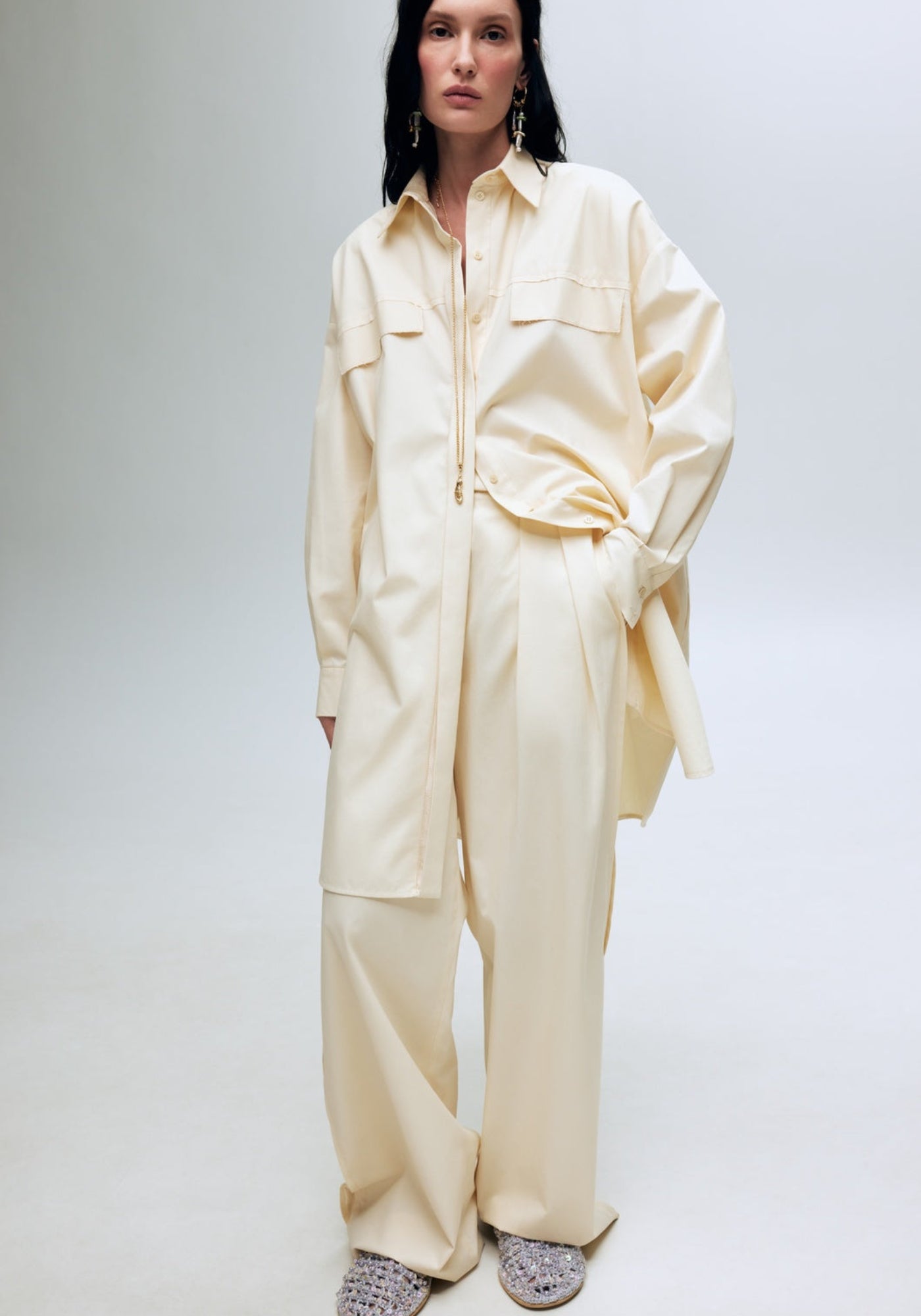 Капці вишиті лилові