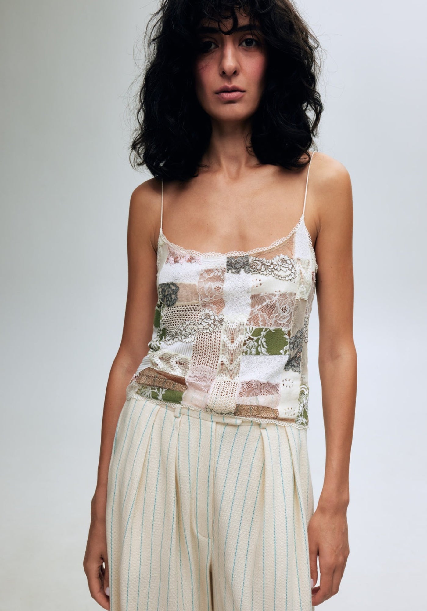 Топ бежевий печворк