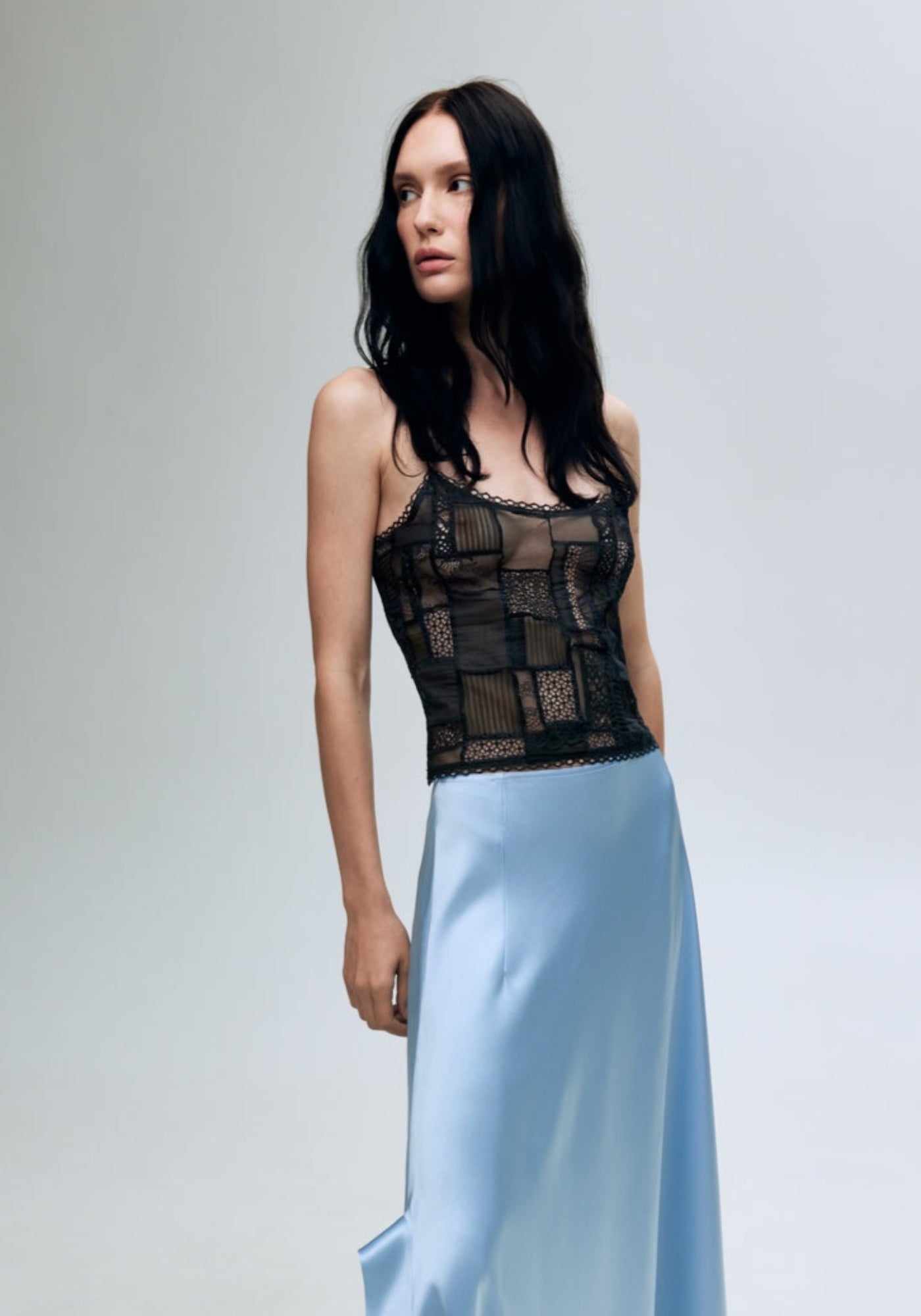 Топ чорний печворк