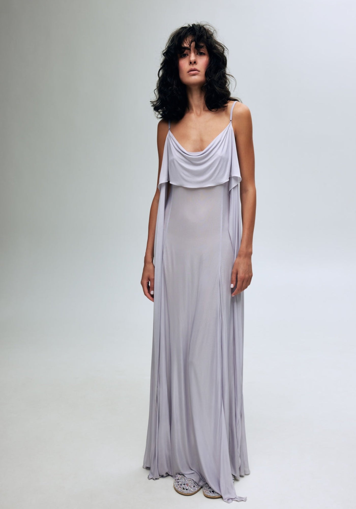 Бузковий трикотажний сарафан