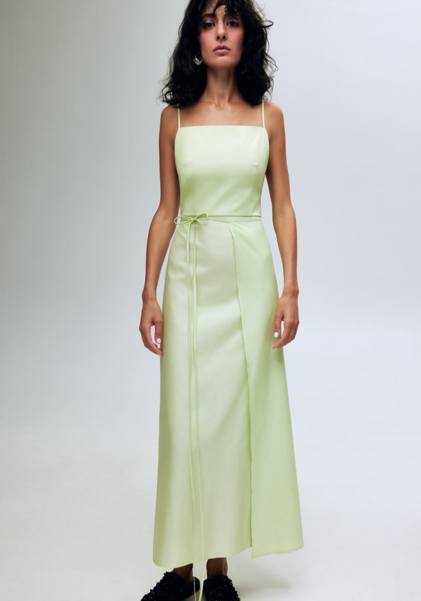 Салатний сарафан на запах