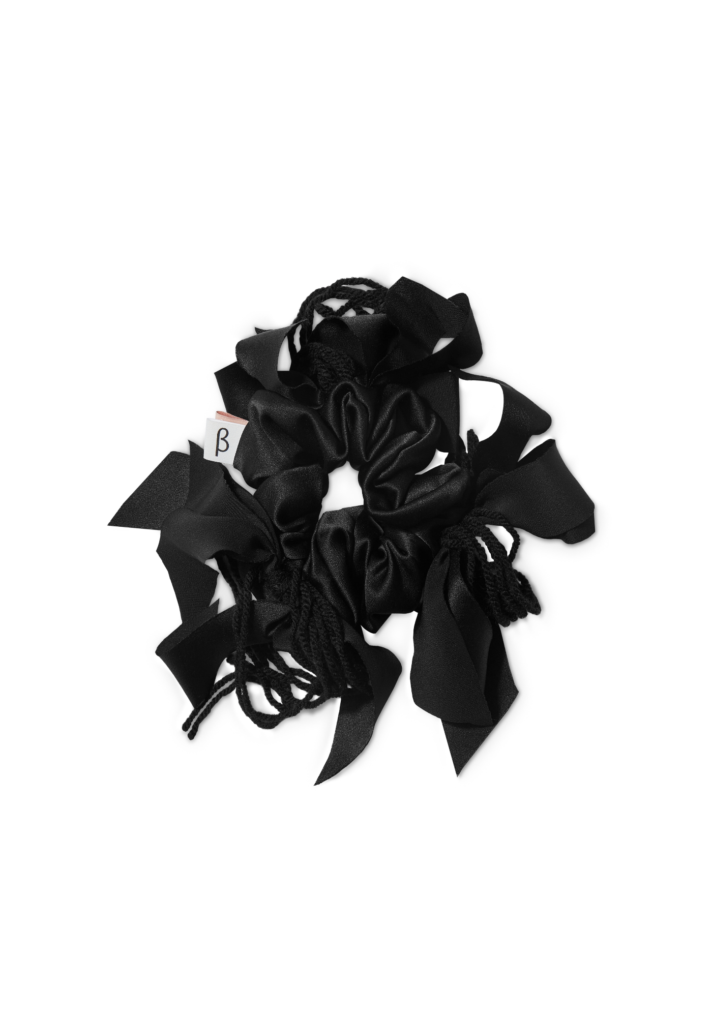 Чорна шовкова резинка Bobkova x Mon Mou