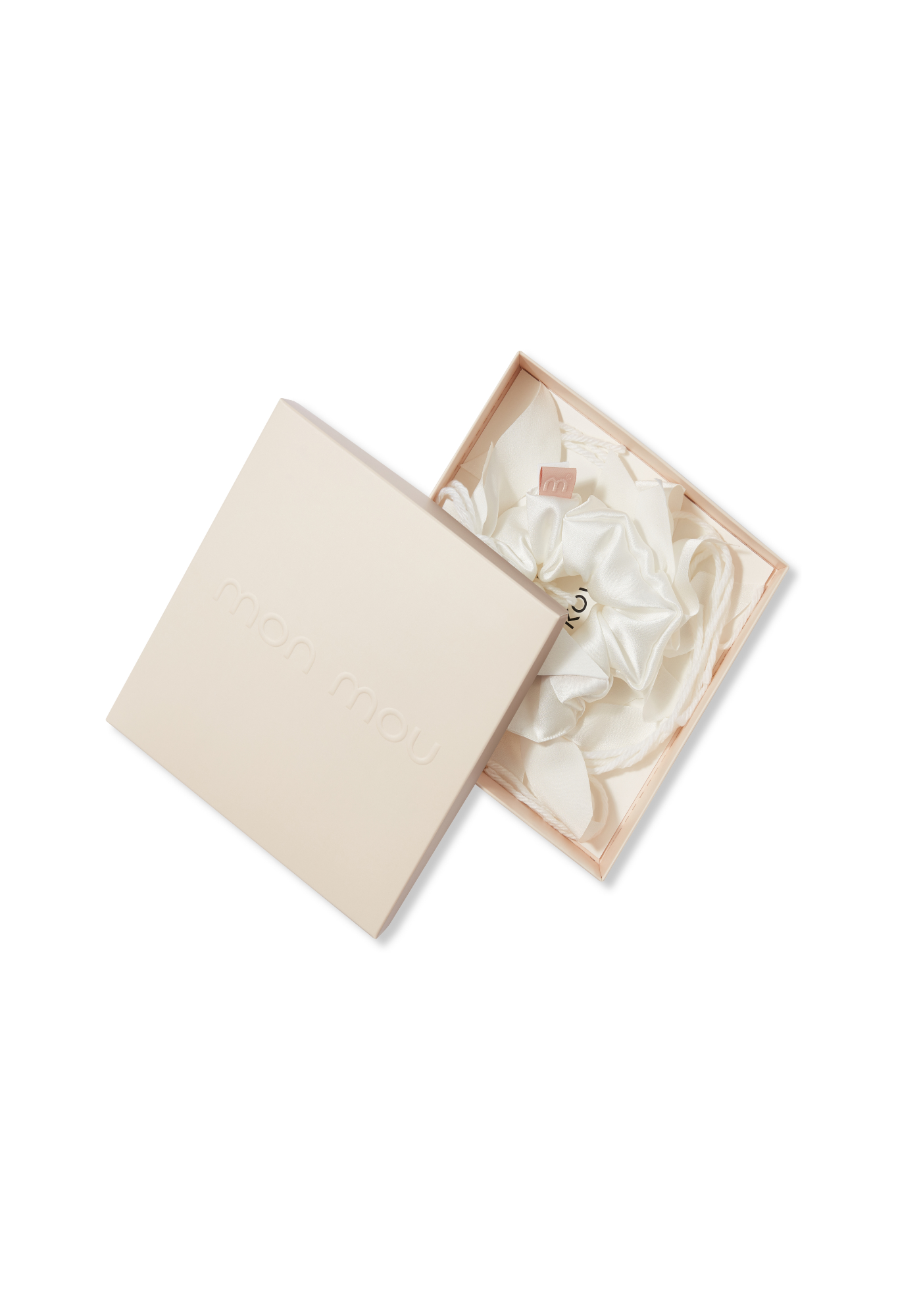 Біла шовкова резинка BOBKOVA x Mon Mou