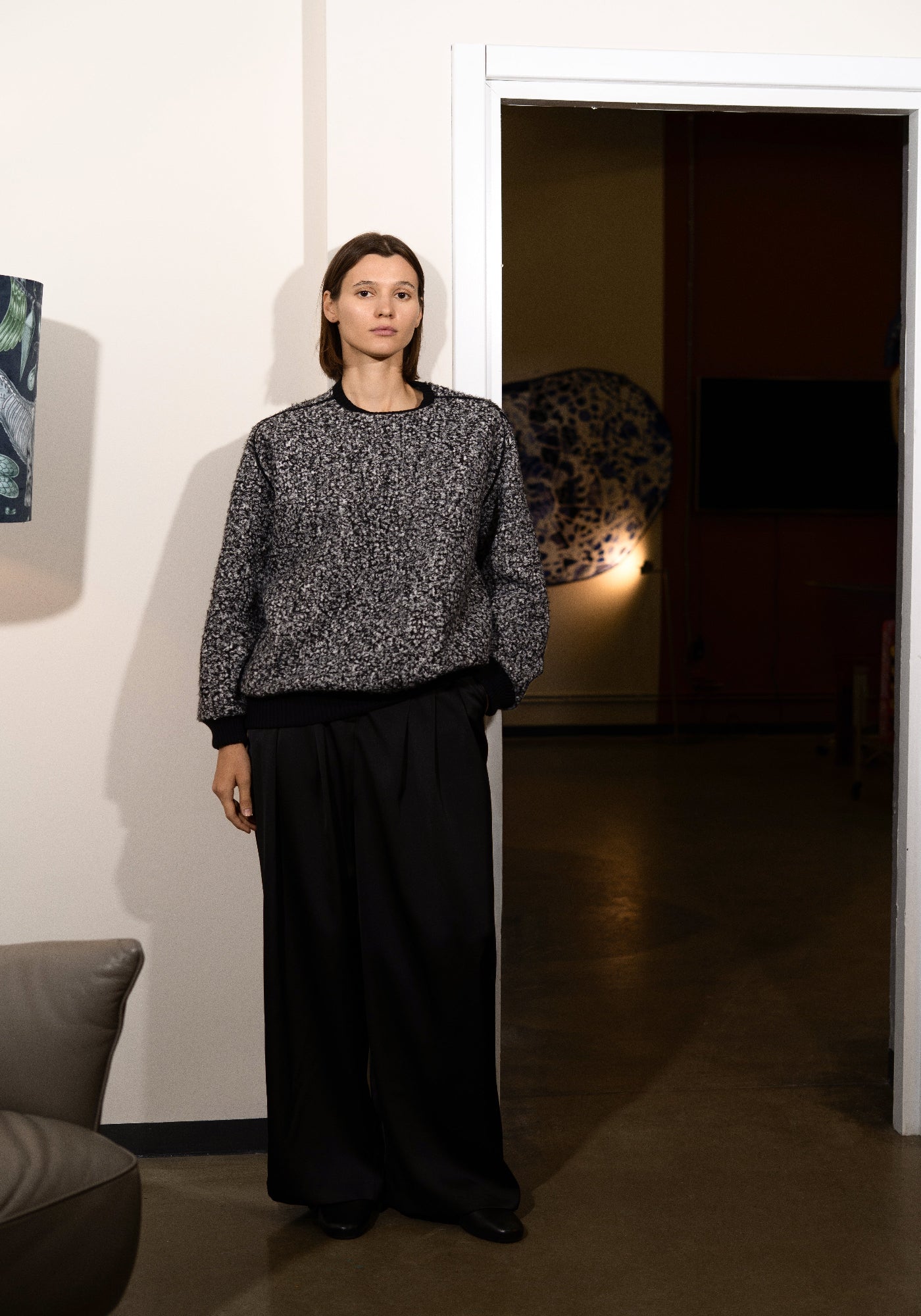 Шовкові чорні брюки