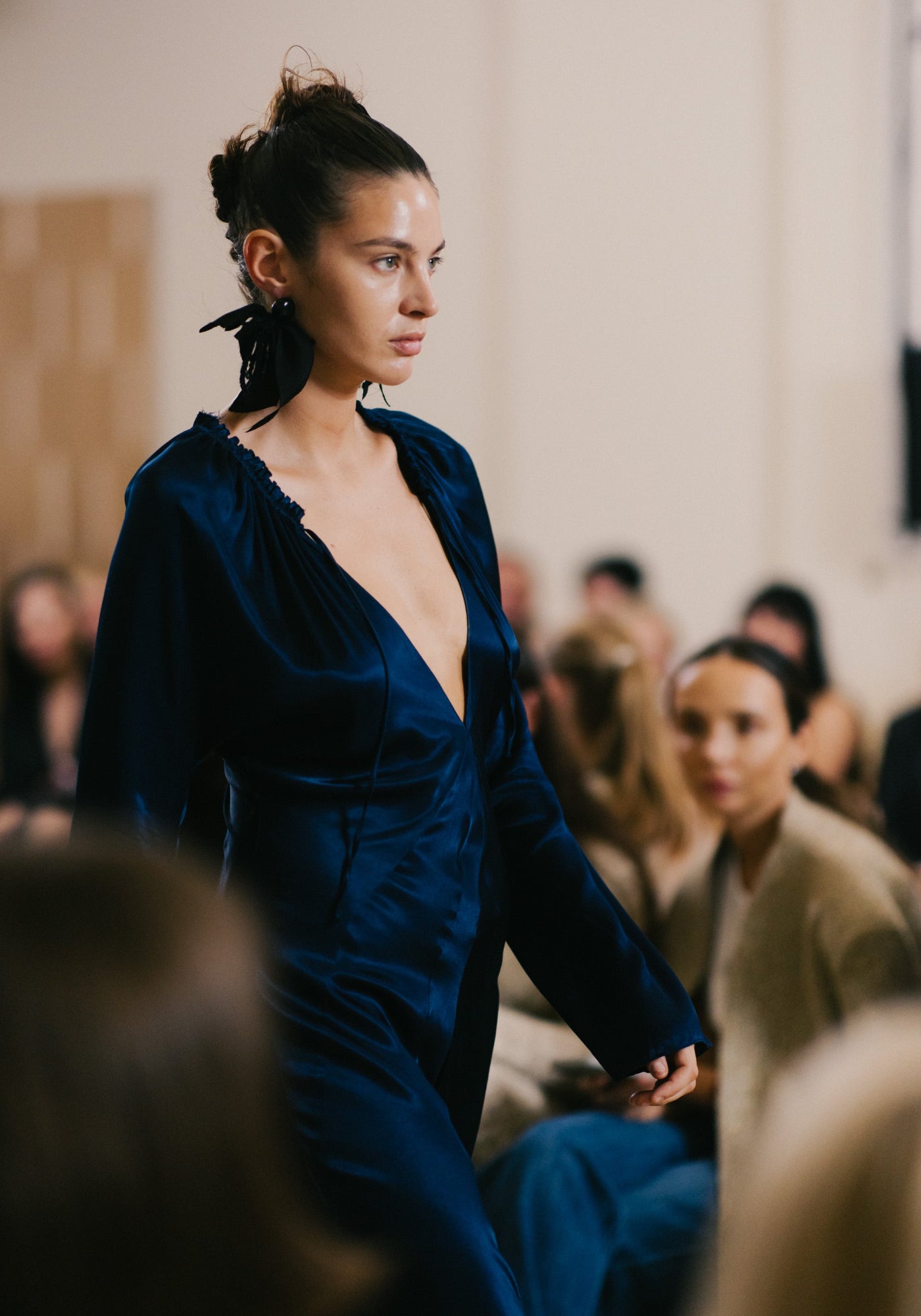 Сережки чорні з камінням агат