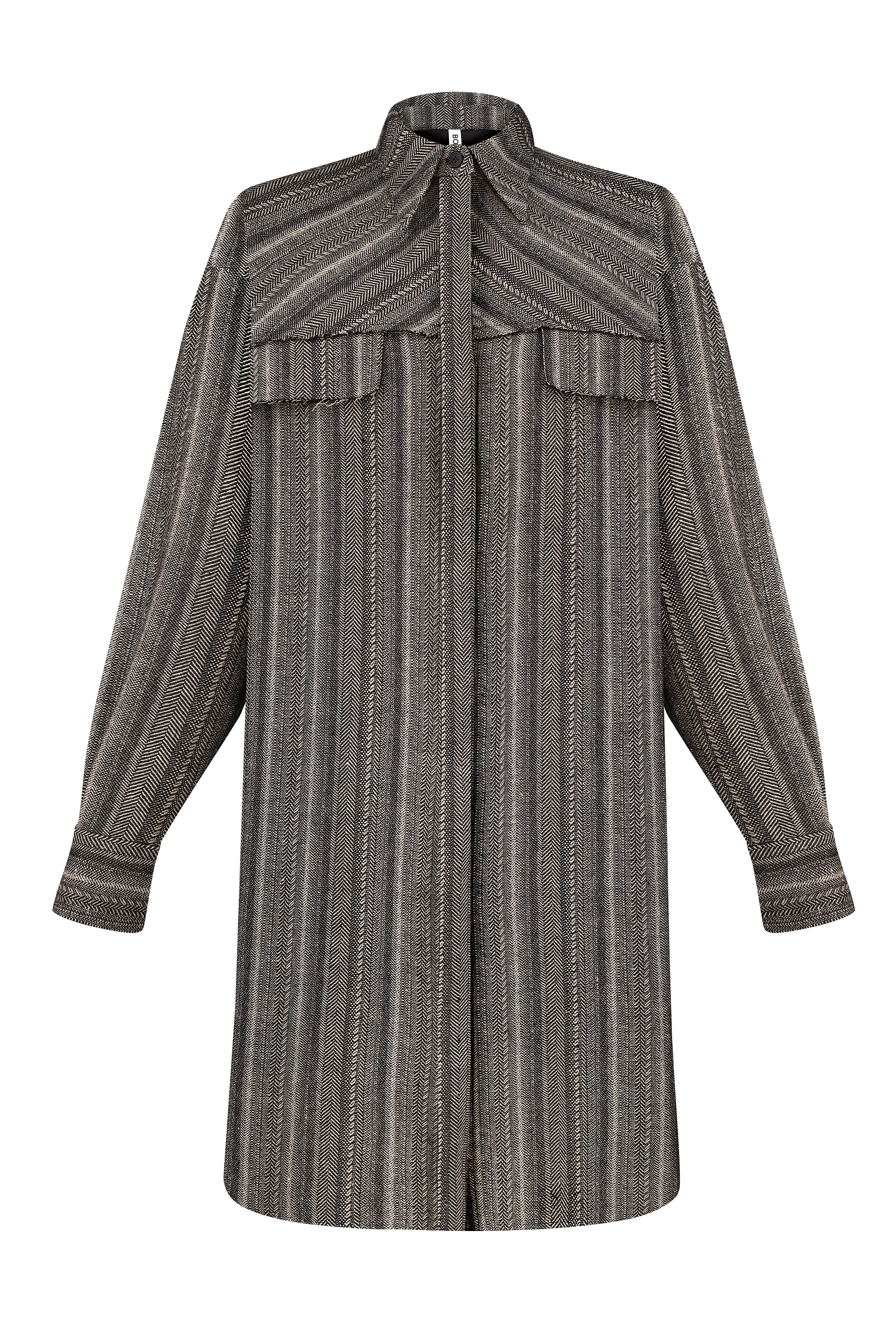 Сорочка з чорно-бежевого твиду