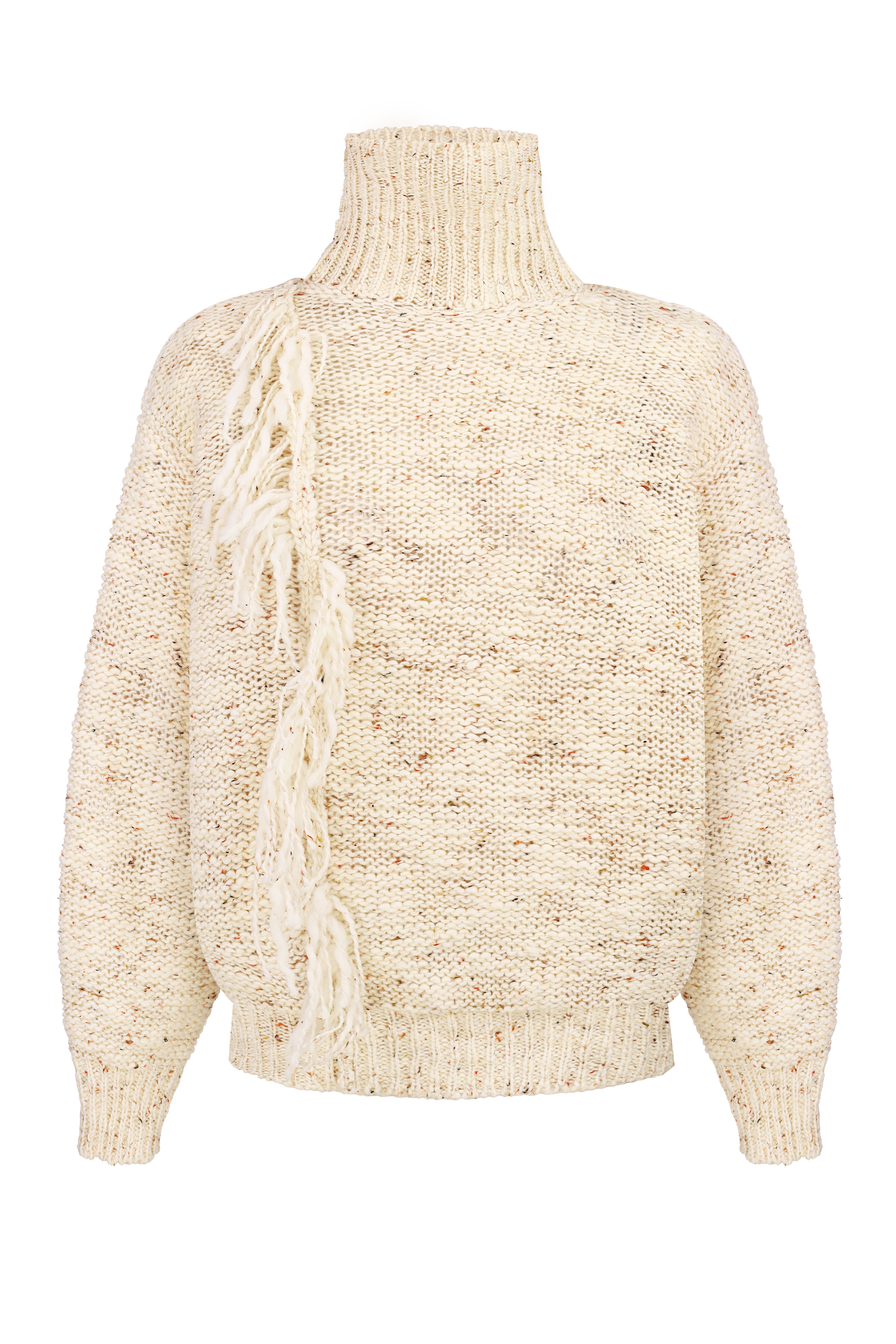 В’язаний вовняний светр з вишивкою