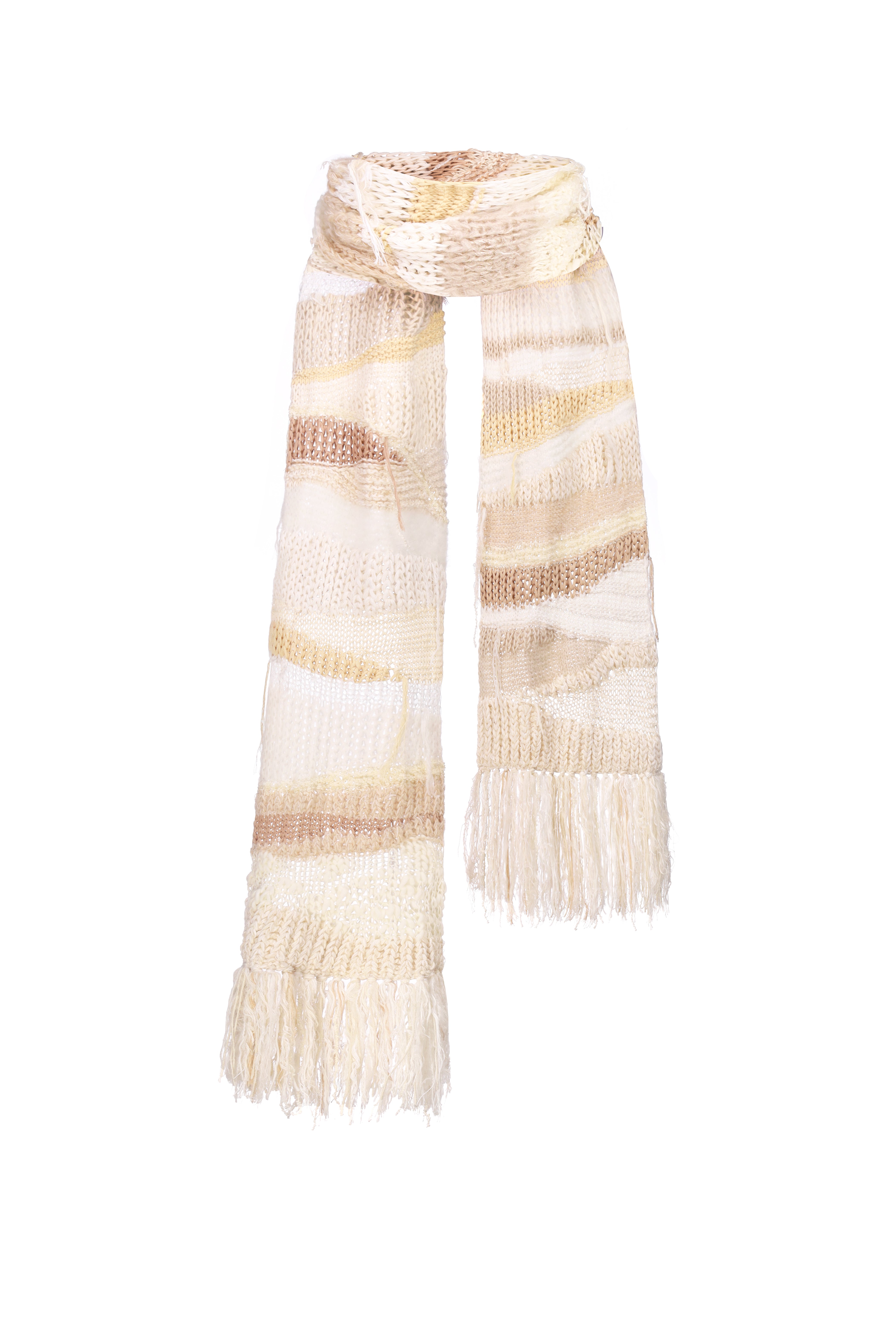 Шарф бежевий ручної роботи