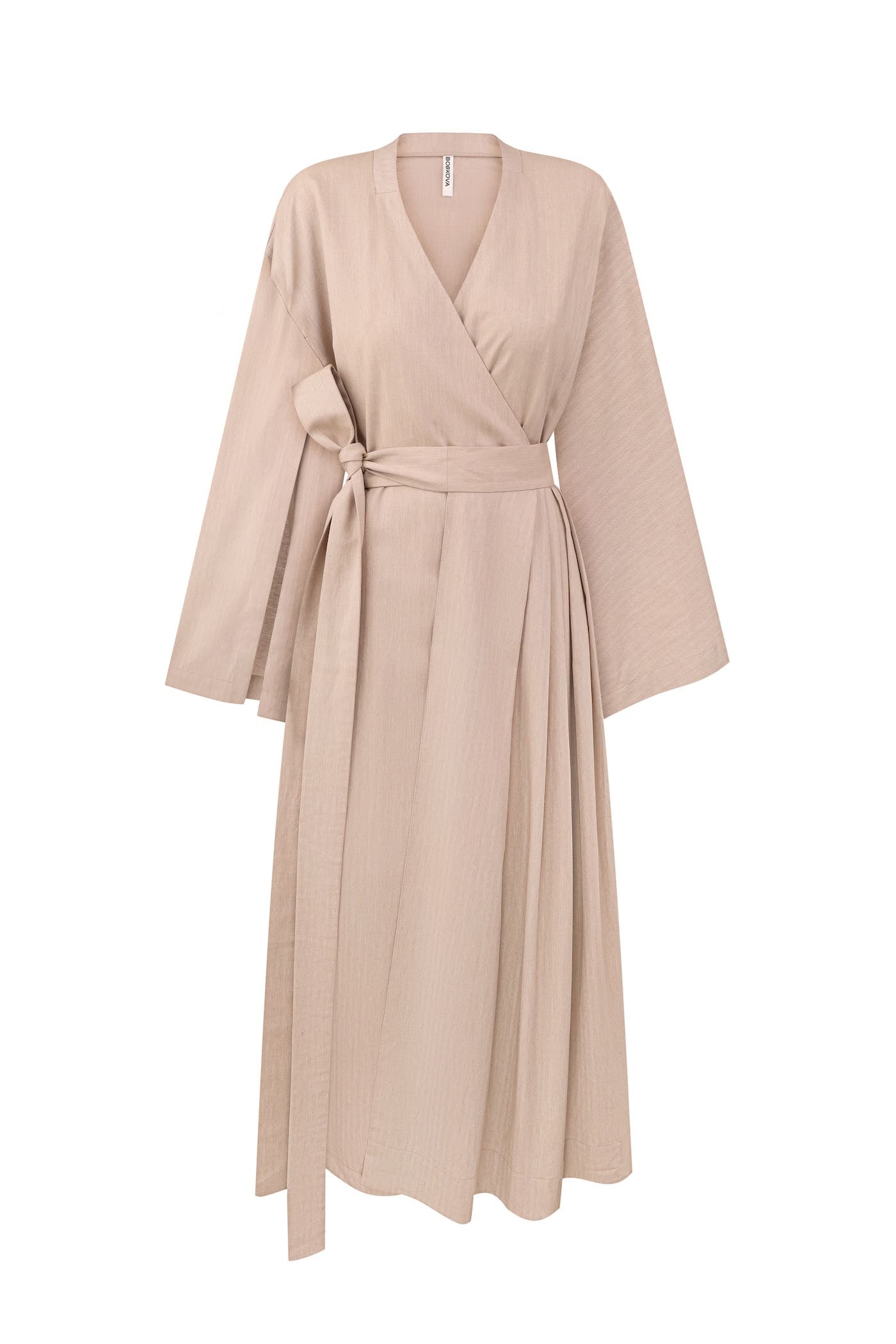 Бежева сукня-сорочка із запаскою