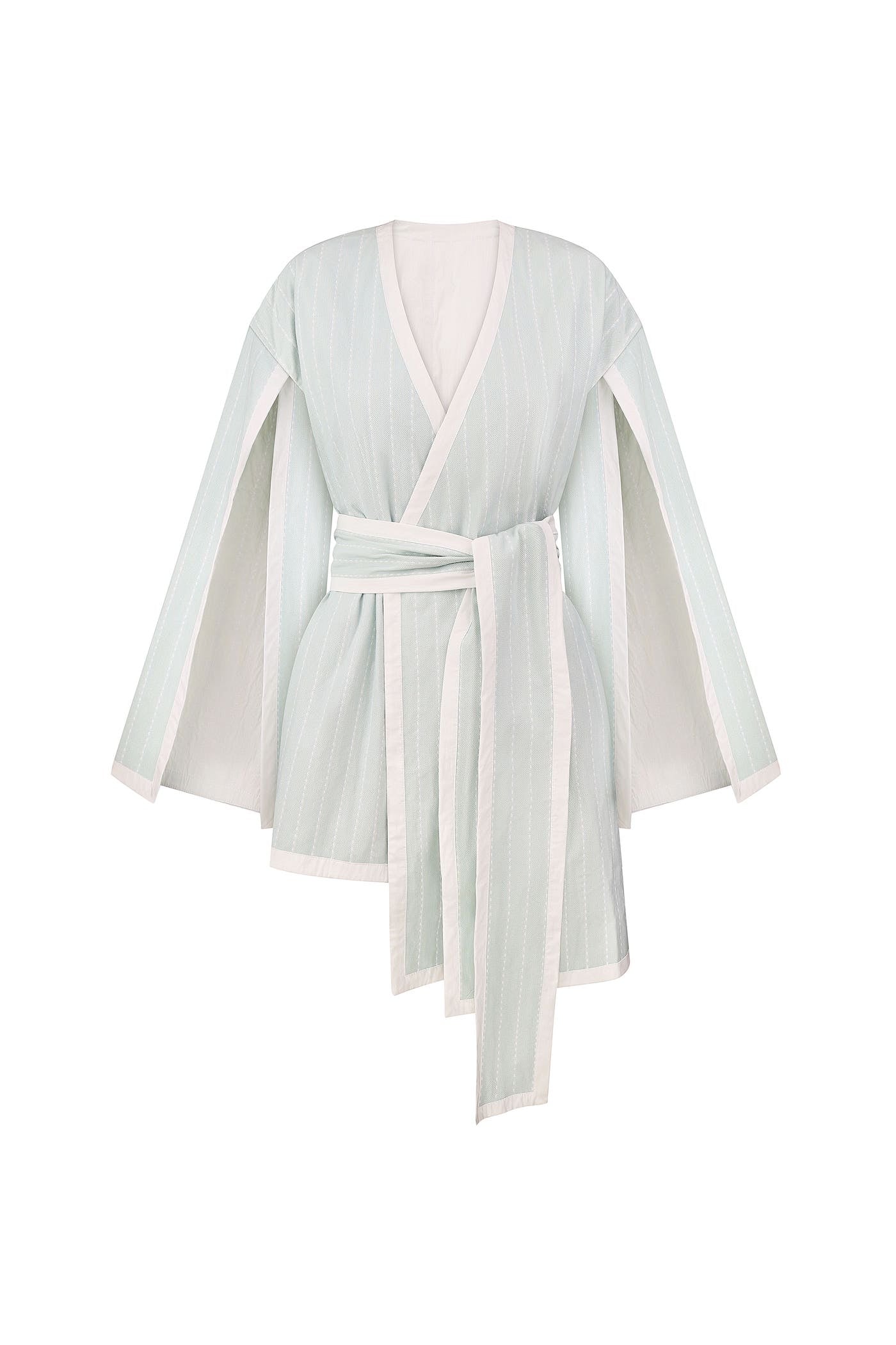 Blue striped kimono